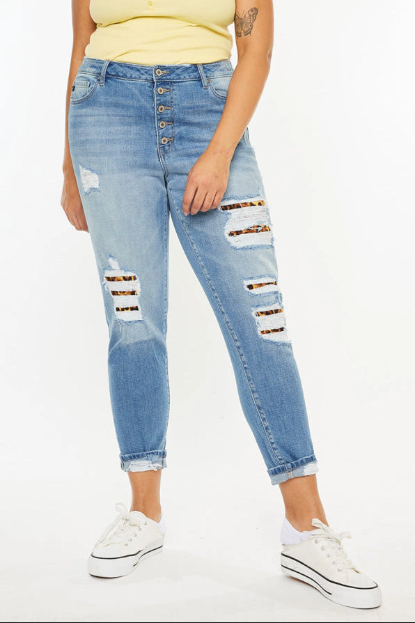 Kancan Women's Plus High Rise Ankle Skinny Jeans Beatrice