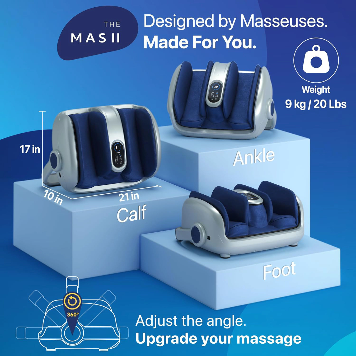 Miko Shiatsu Foot, Calf, and Ankle Massager with Heat