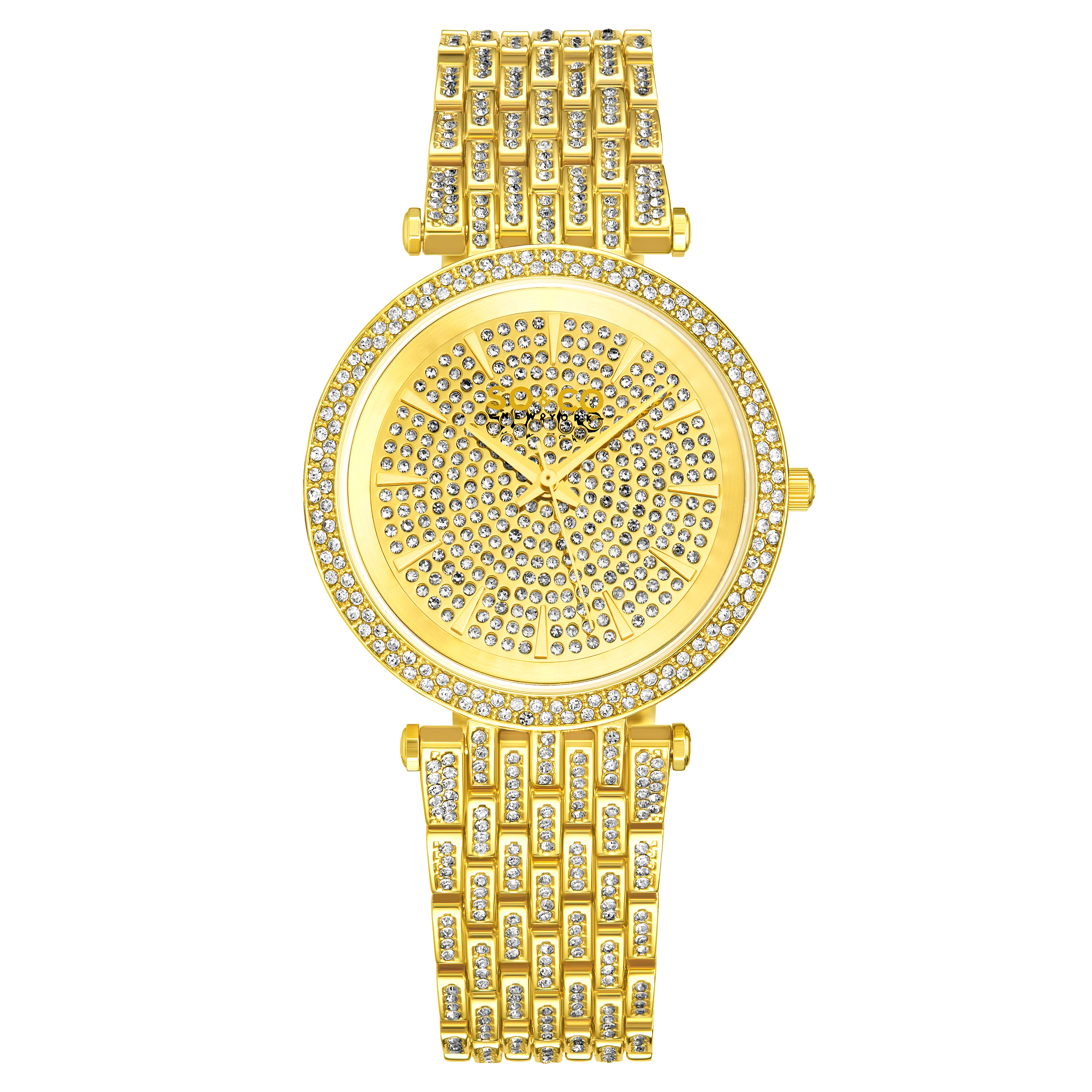 SO&CO Madison 5527 38mm Crystal Encrusted Watch with Stainless Steel Bracelet