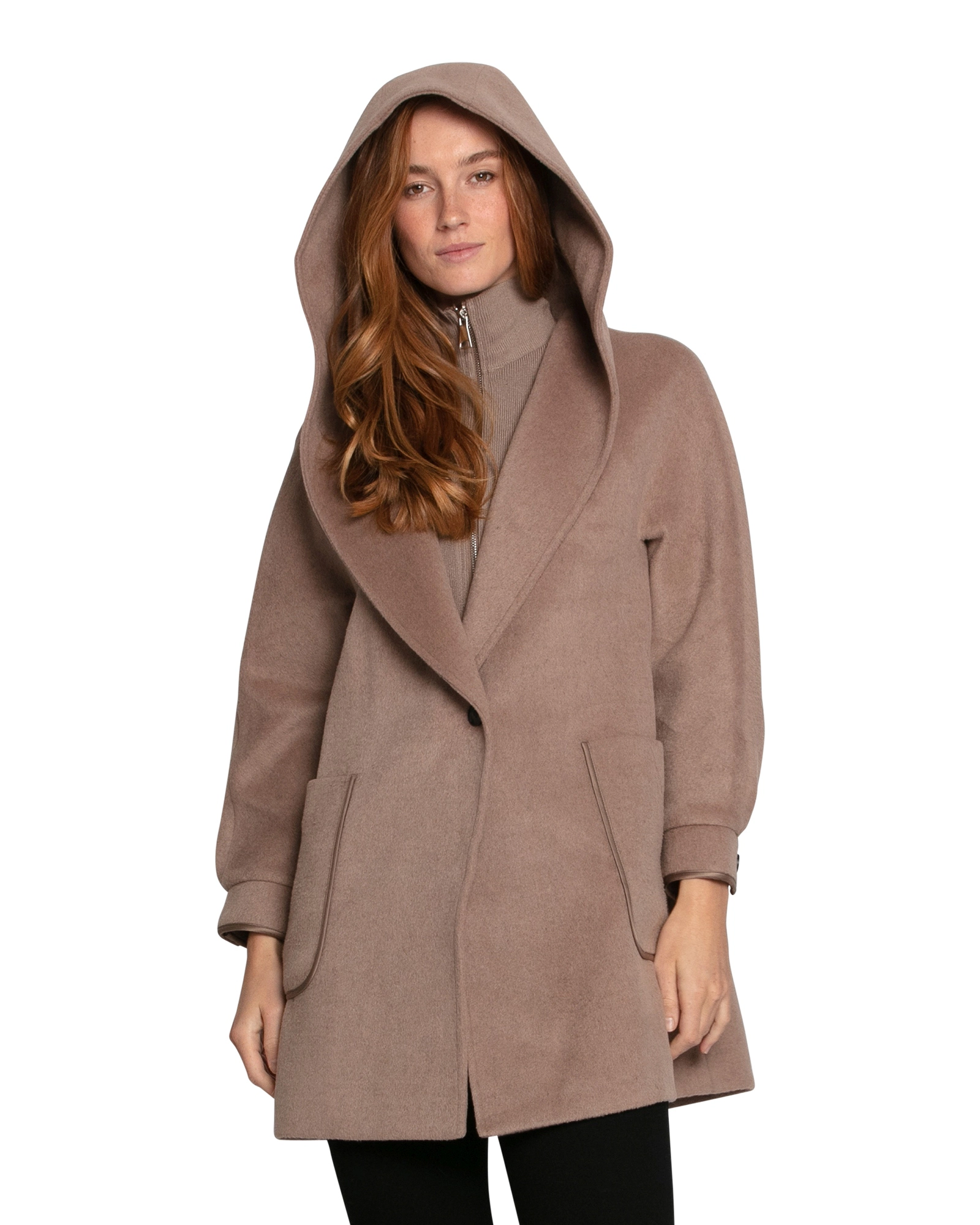 Belle & Bloom Womens Next To You Hooded Wool Blend Coat