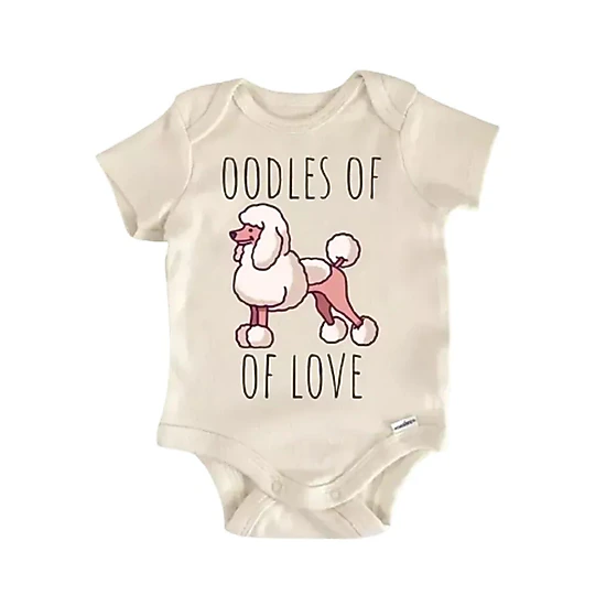 NOFO VIBES Unisex Poodle Dog French Newborn Baby Bodysuit