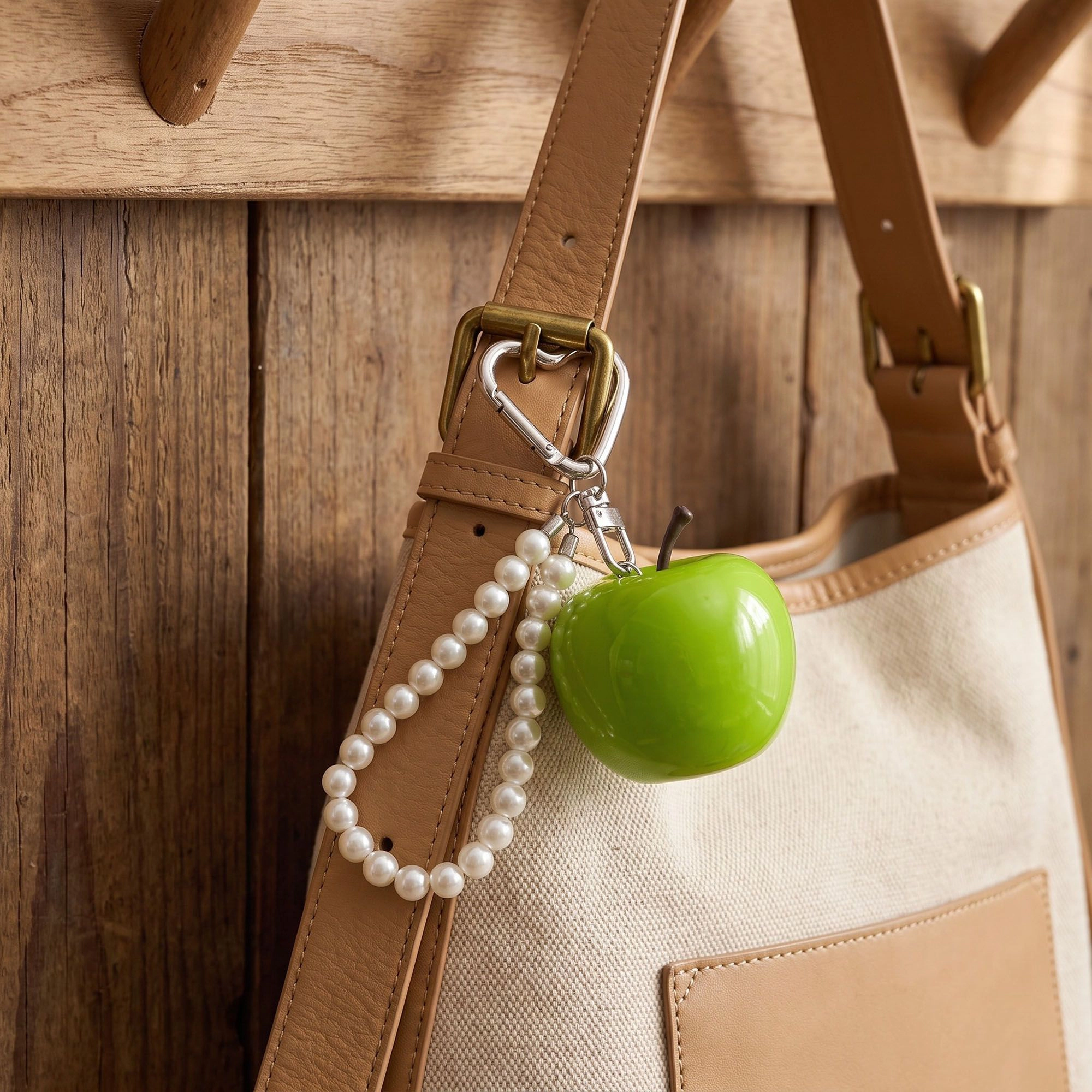 Alilang Womens Bag Charm with Hanging Clip and Decorative Accent