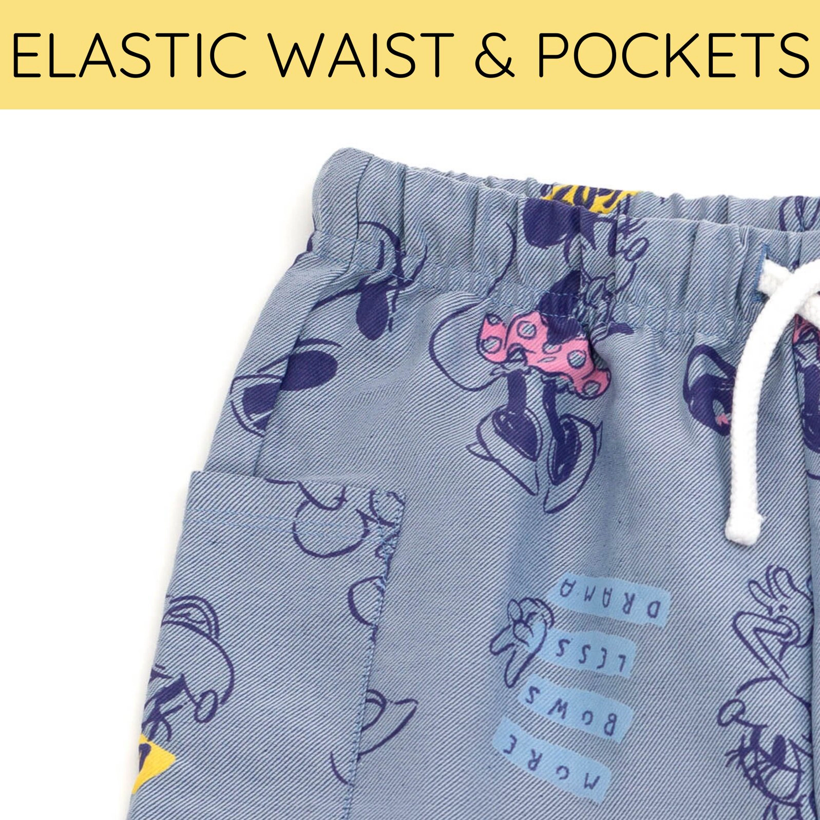 Disney Minnie Mouse Girls' T-Shirt and Chambray Shorts Set