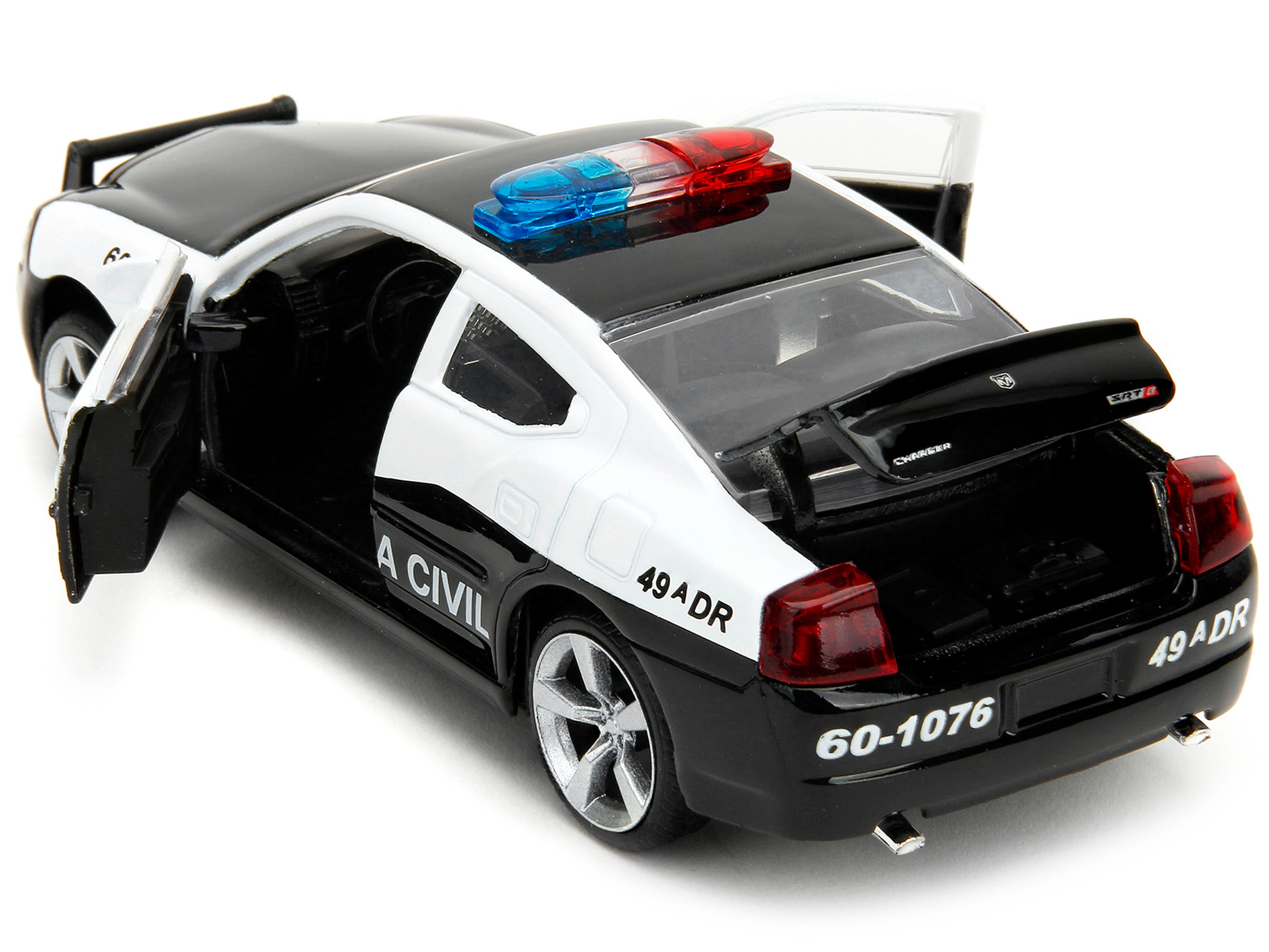 Jada 2006 Dodge Charger Police Black and White "Policia Civil" "Fast & Furious" Series 1/ Diecast Model Car by Jada