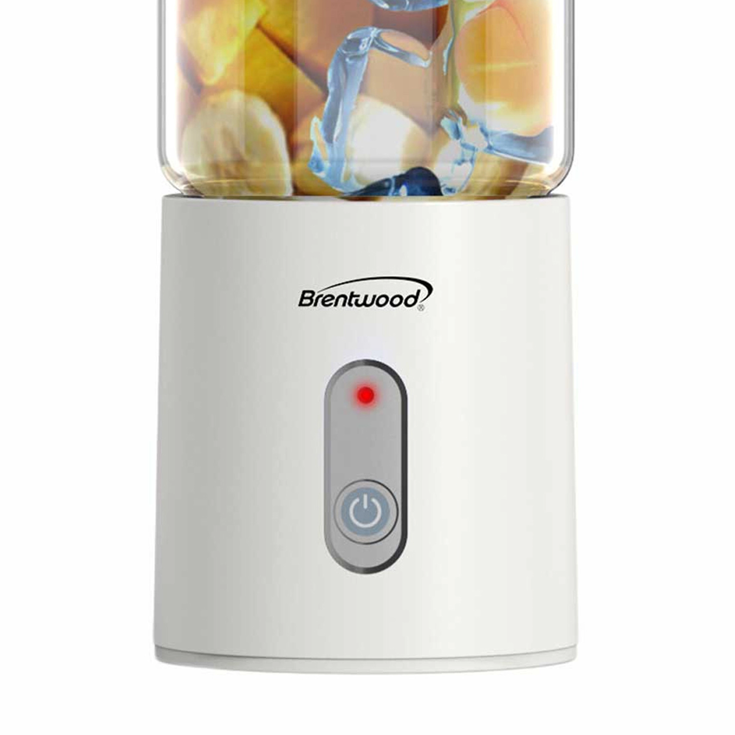 Brentwood 17 Ounce Portable Battery Operated USB Glass Blender in White