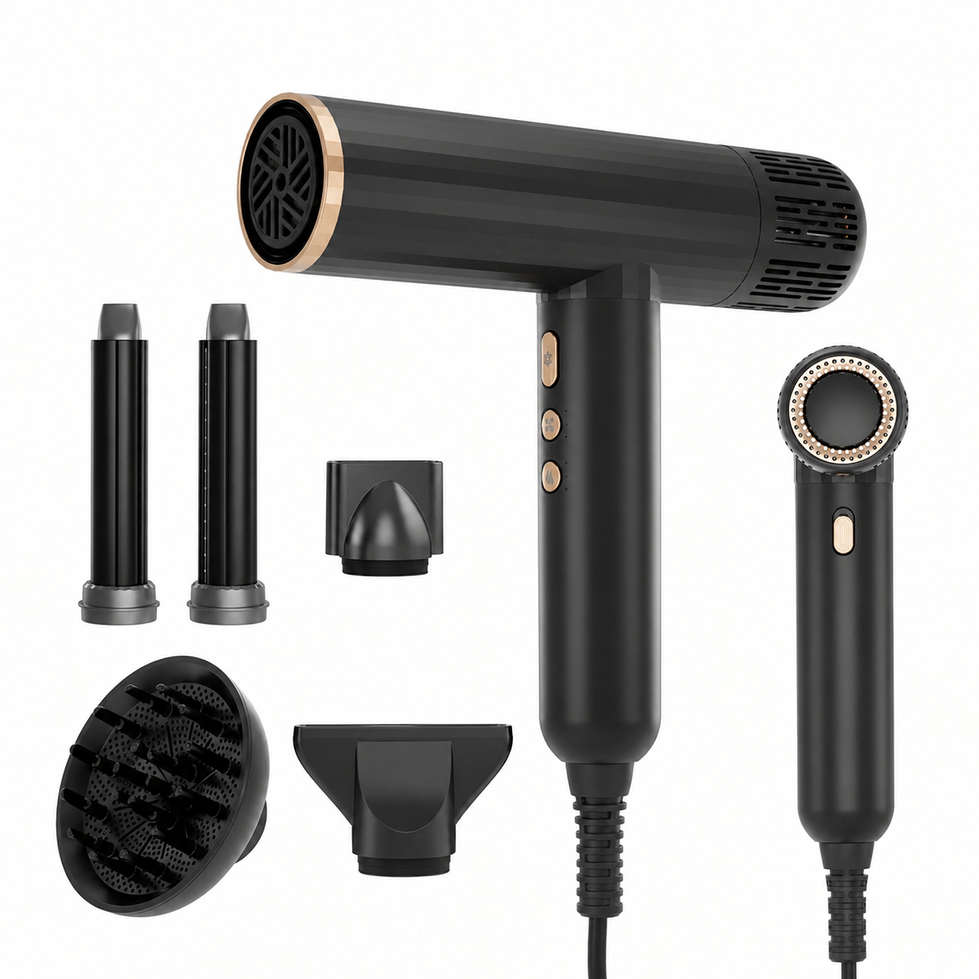 NICEBAY 1600W High-Speed Ionic Hair Dryer, Brushless Motor 110,000 RPM, Low Noise, Lightweight for Travel & Home