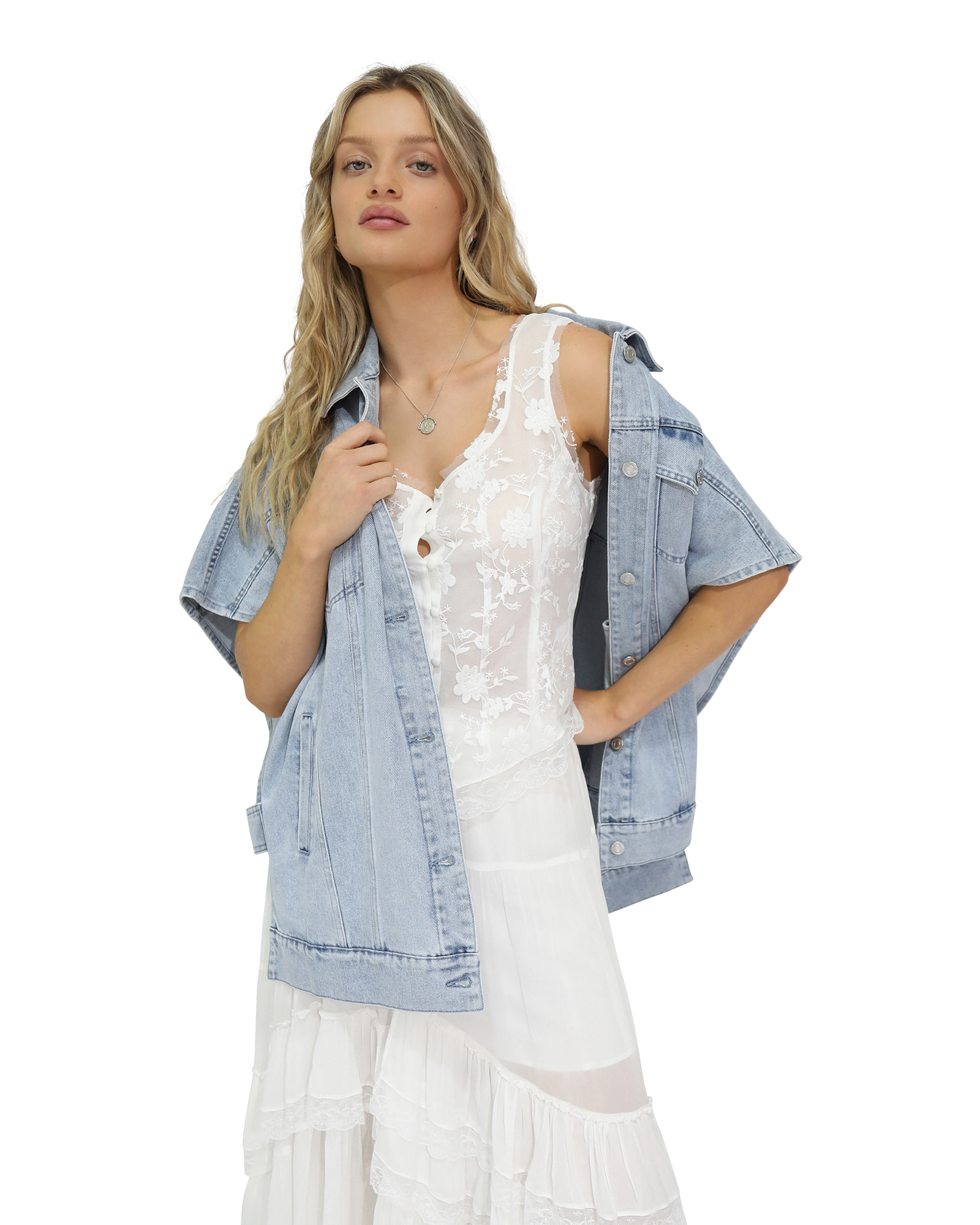 Future Lover Lace Button Up Blouse