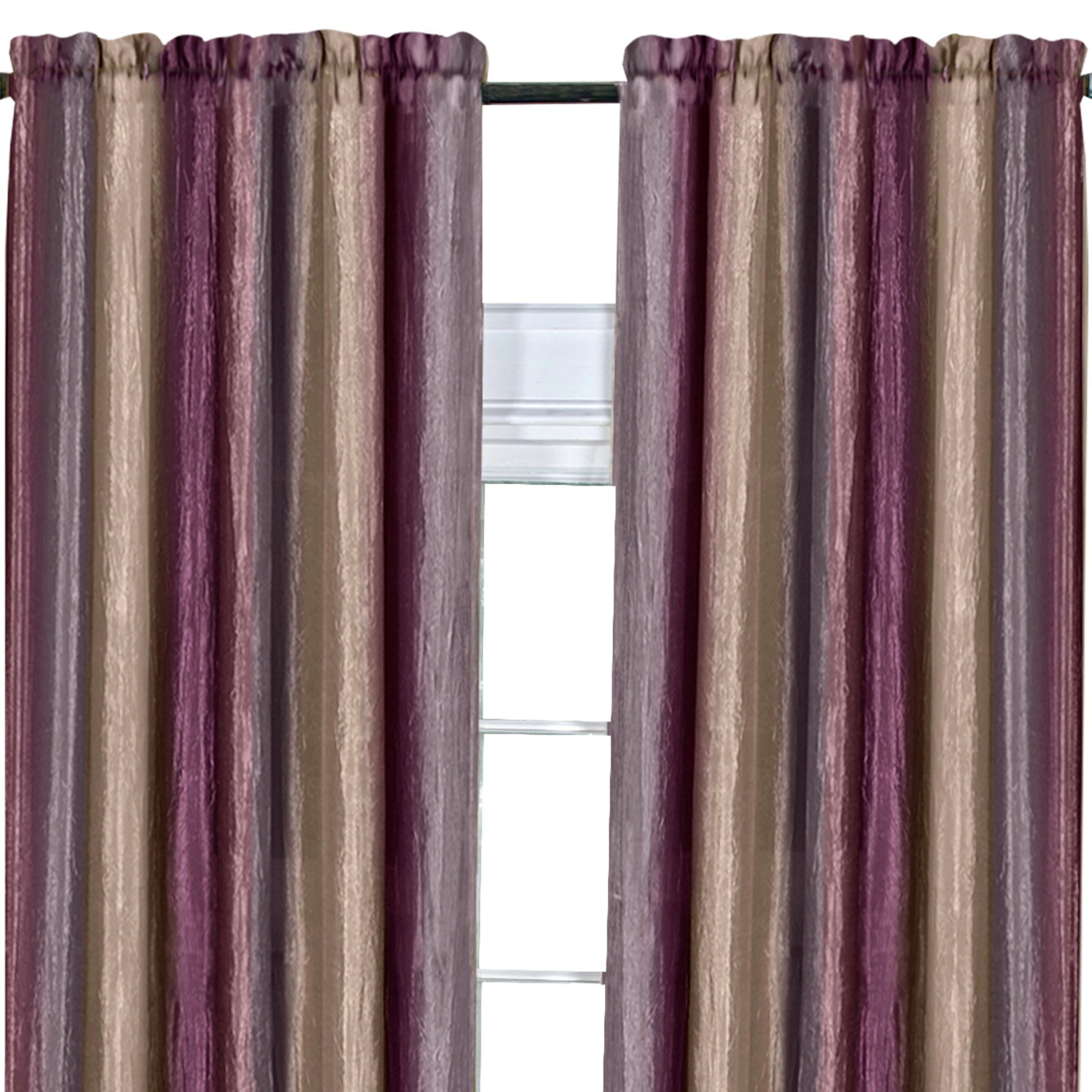 GoodGram Ombre Crushed Satin Sheer Single Window Curtains & Valances