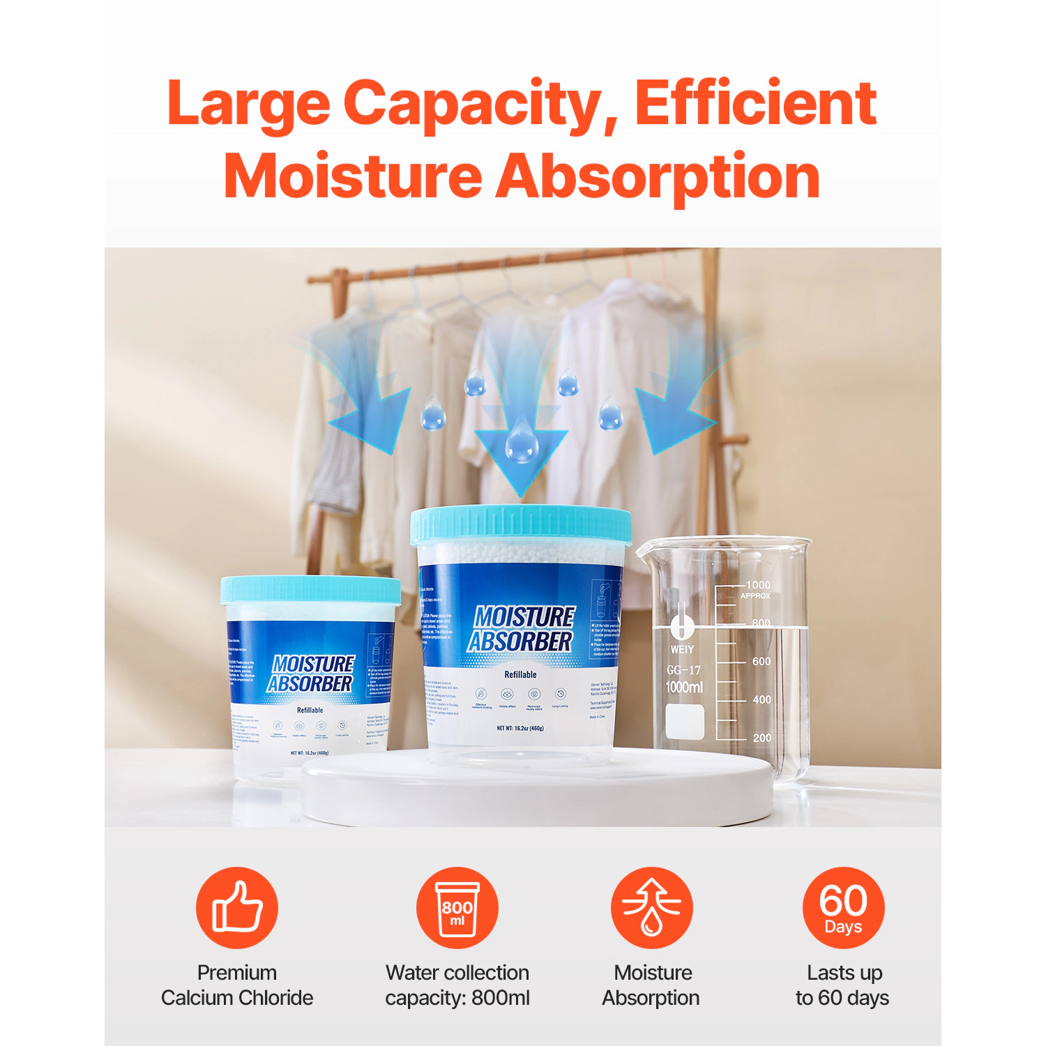 HONGGE Fragrance Free Moisture Absorber