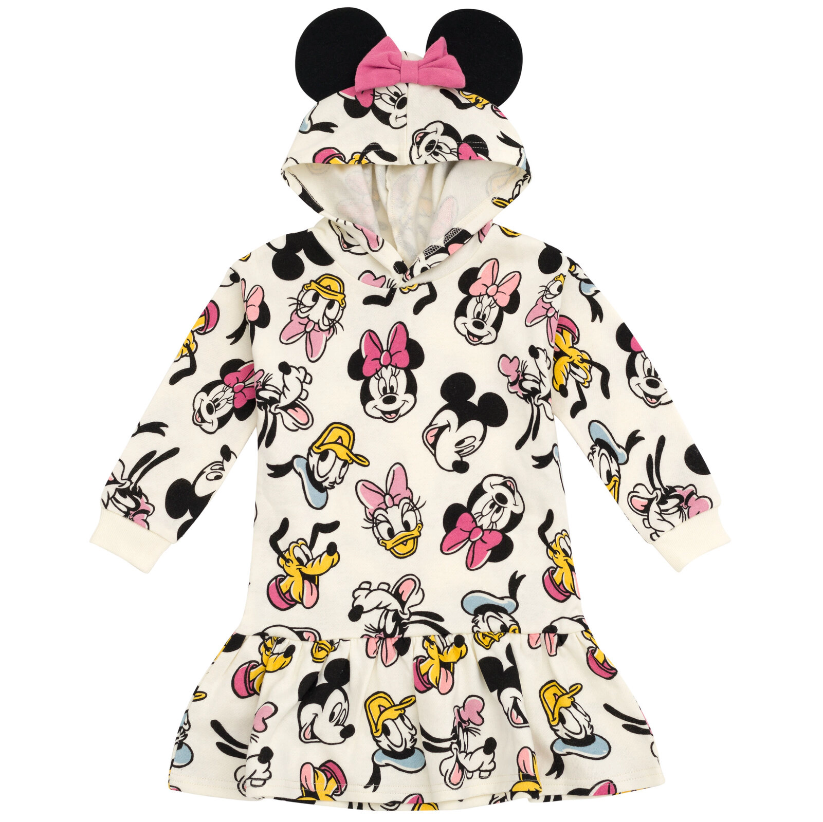 Disney Mickey Mouse & Friends Girls' Cosplay Fleece Hooded Dress