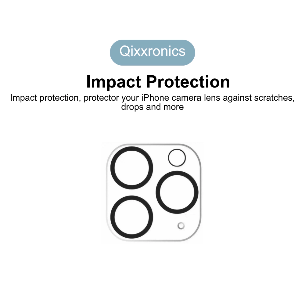 Qixxronics for iPhone Pro Max Camera Lens Protector Tempered Glass Compatible with iPhone Pro Max [3-Pack