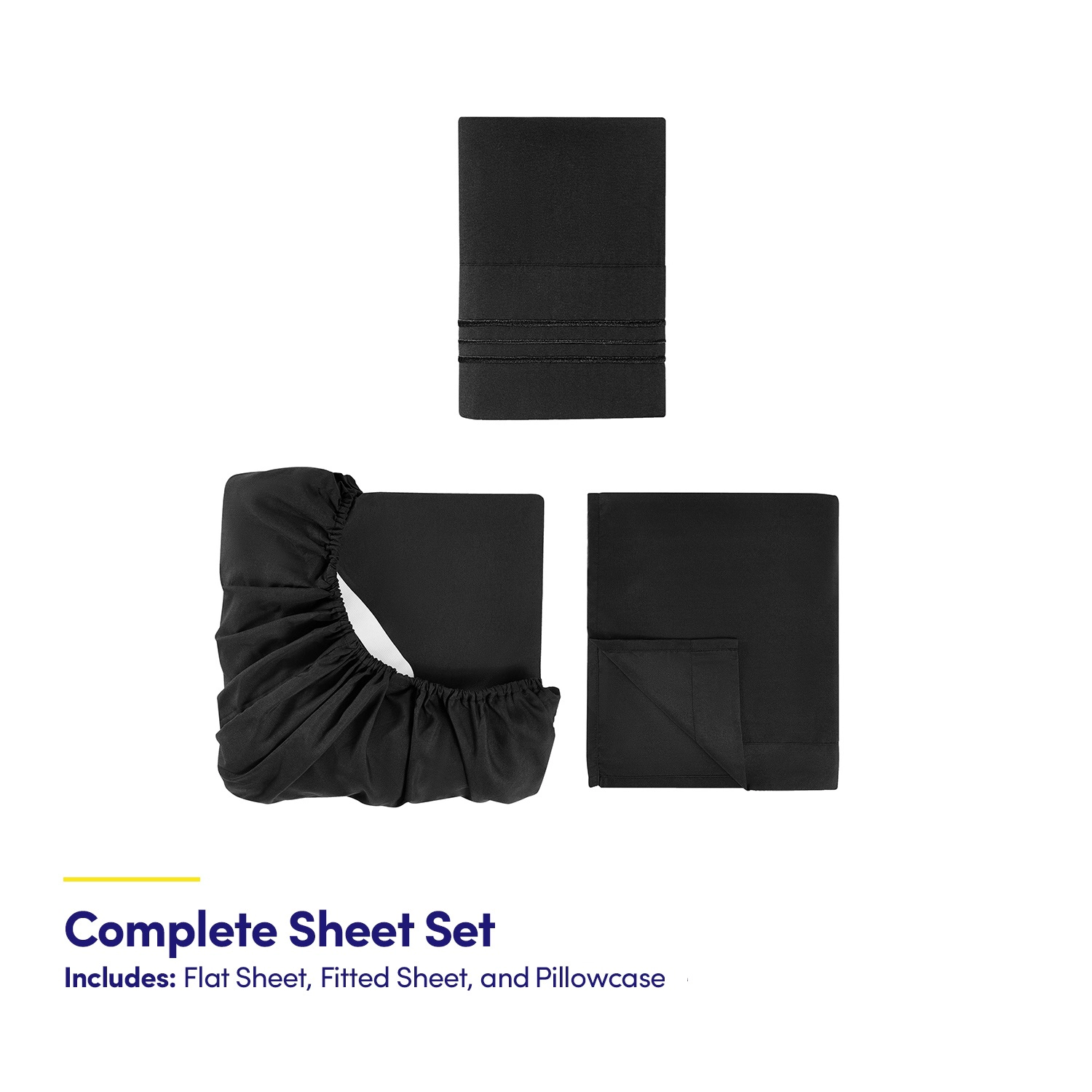 Sweet Home Collection Ultra Soft Microfiber Wrinkle Free -Piece Sheet Set