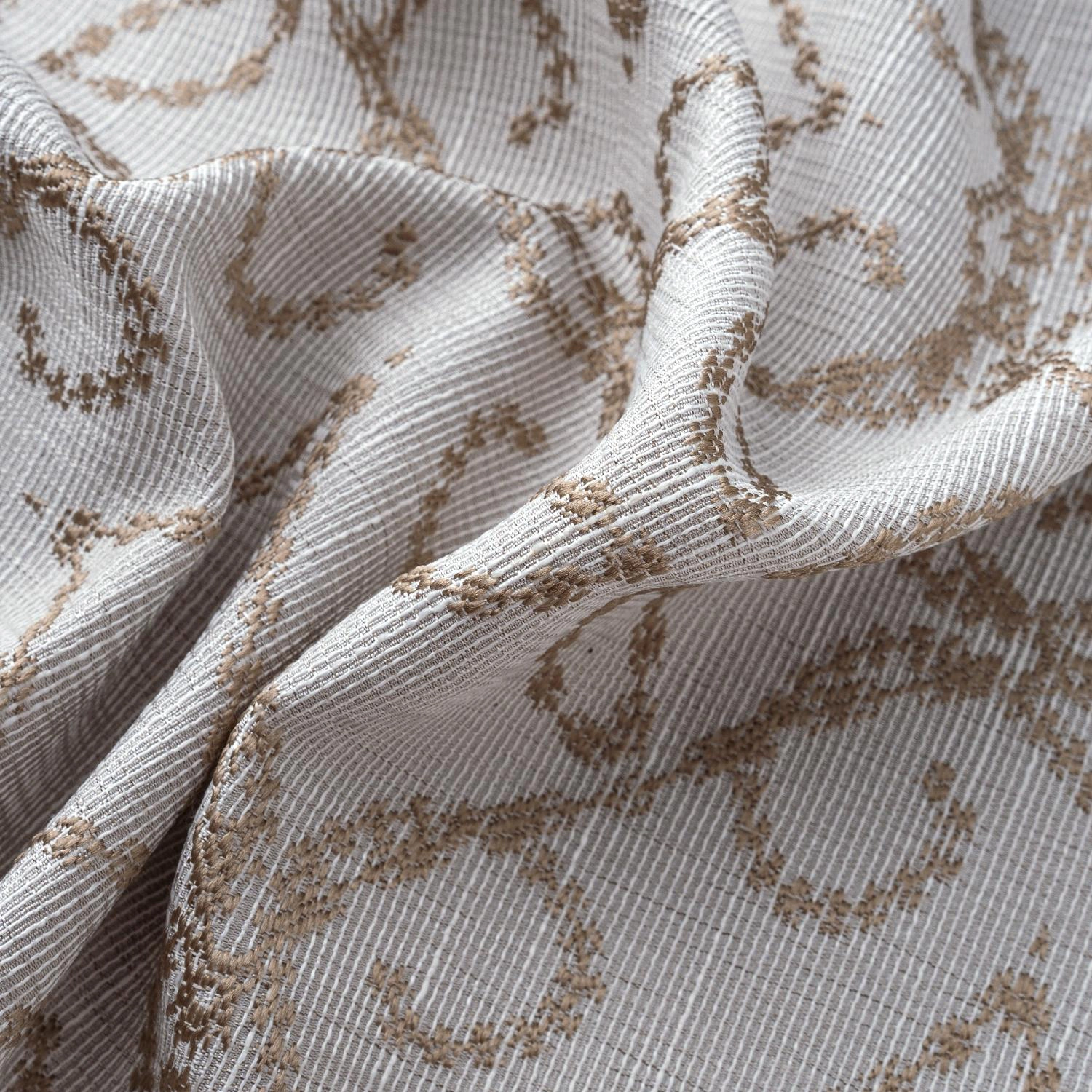 RT Designer Collection Woodbridge Jacquard Grommet Luxurious Modern Design Curtain Panel 54" x 84" Taupe