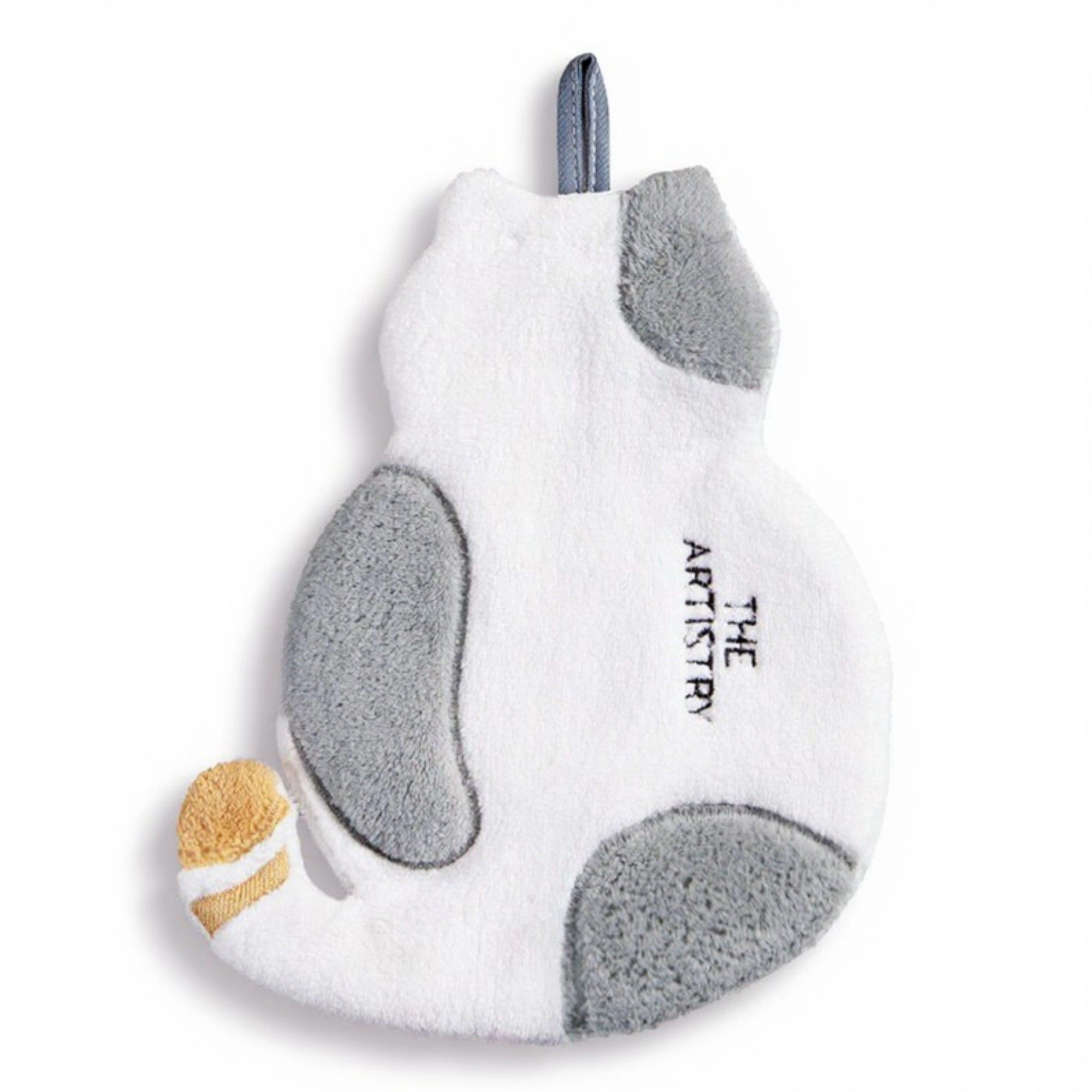 Alilang Women Soft Absorbent Hanging Hand Towel with Cat Shape Reusable Cleaning Cloth