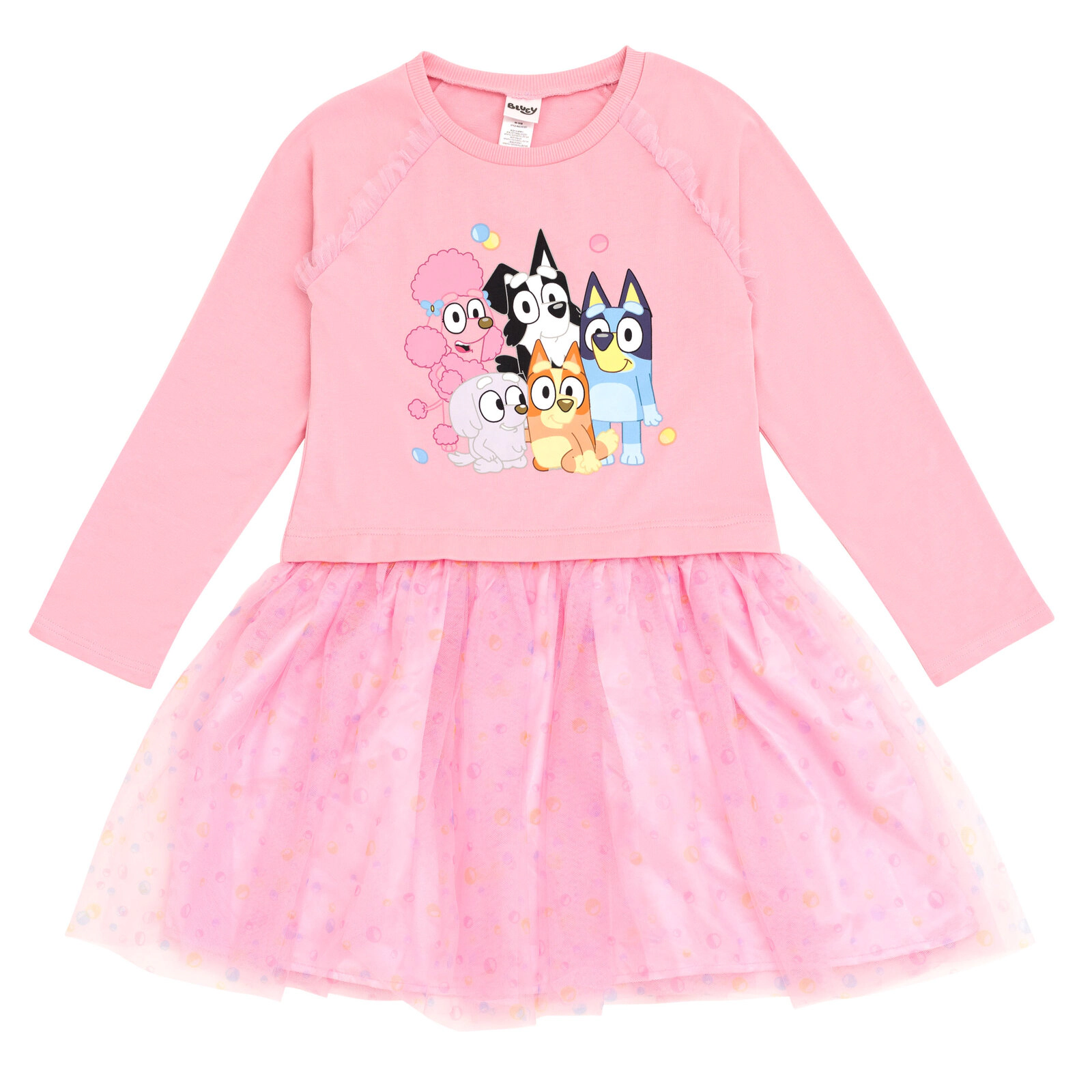 Bluey Girls' French Terry Mesh Tutu Dress