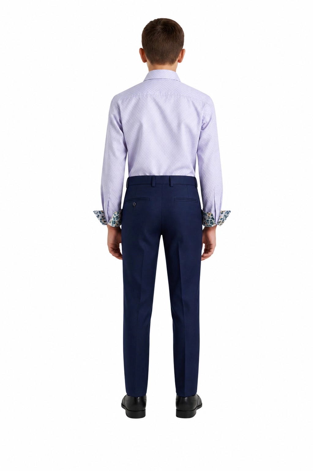 Elie Balleh Boys Slim Fit Jacquard Dot Shirt