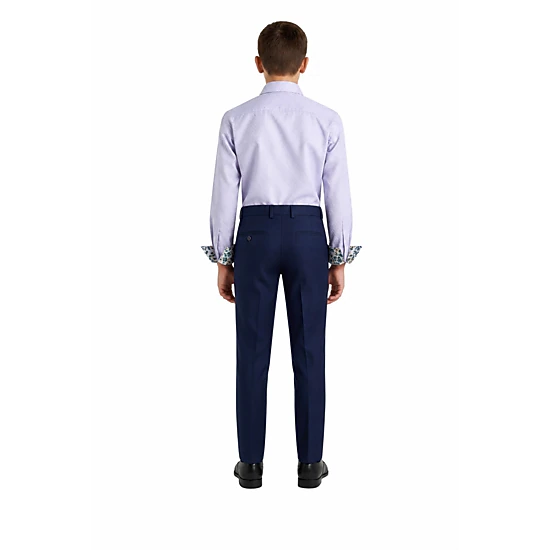 Elie Balleh Boys Slim Fit Jacquard Dot Shirt