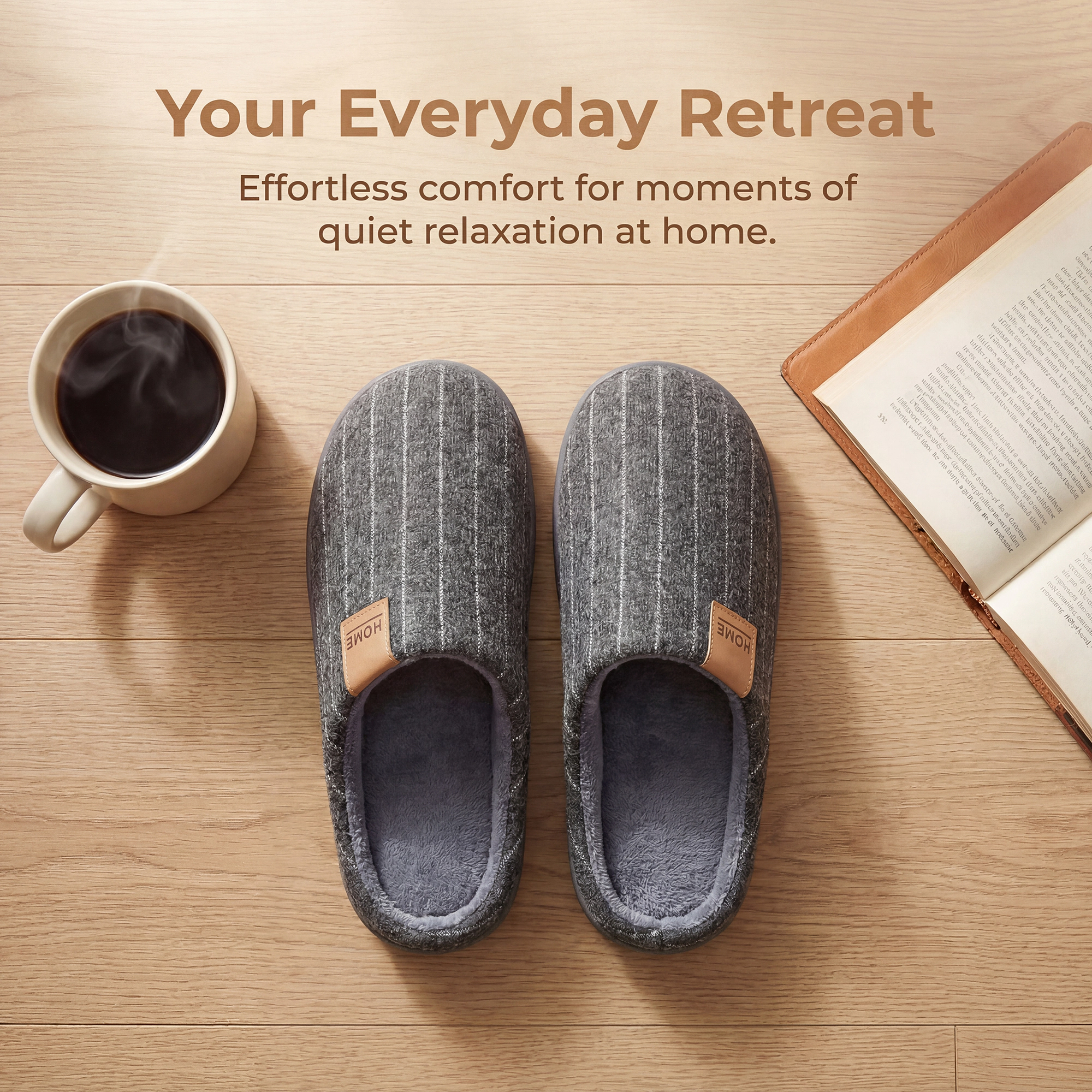 BLISSFUL STEP Women's Warm Winter Indoor Outdoor Slippers