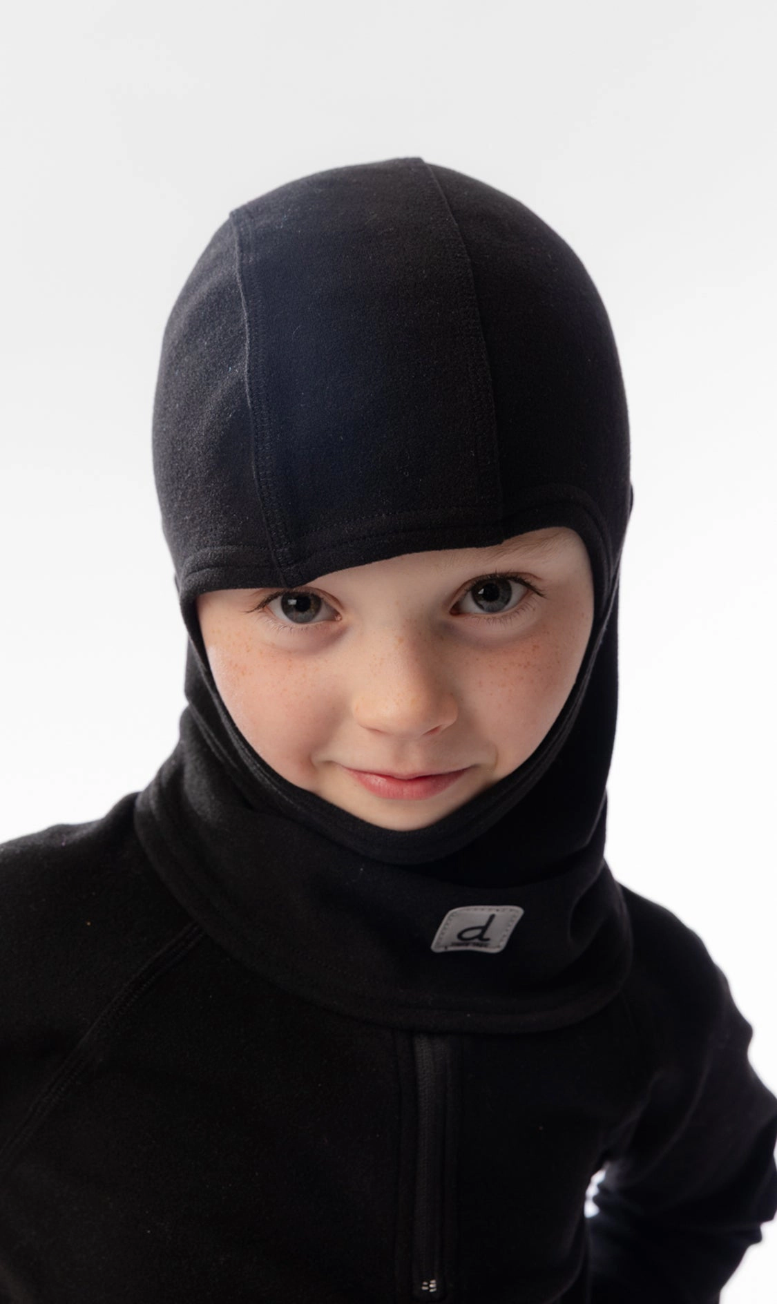 Deux par Unisex Brushed Jersey Balaclava with Reflective Patch