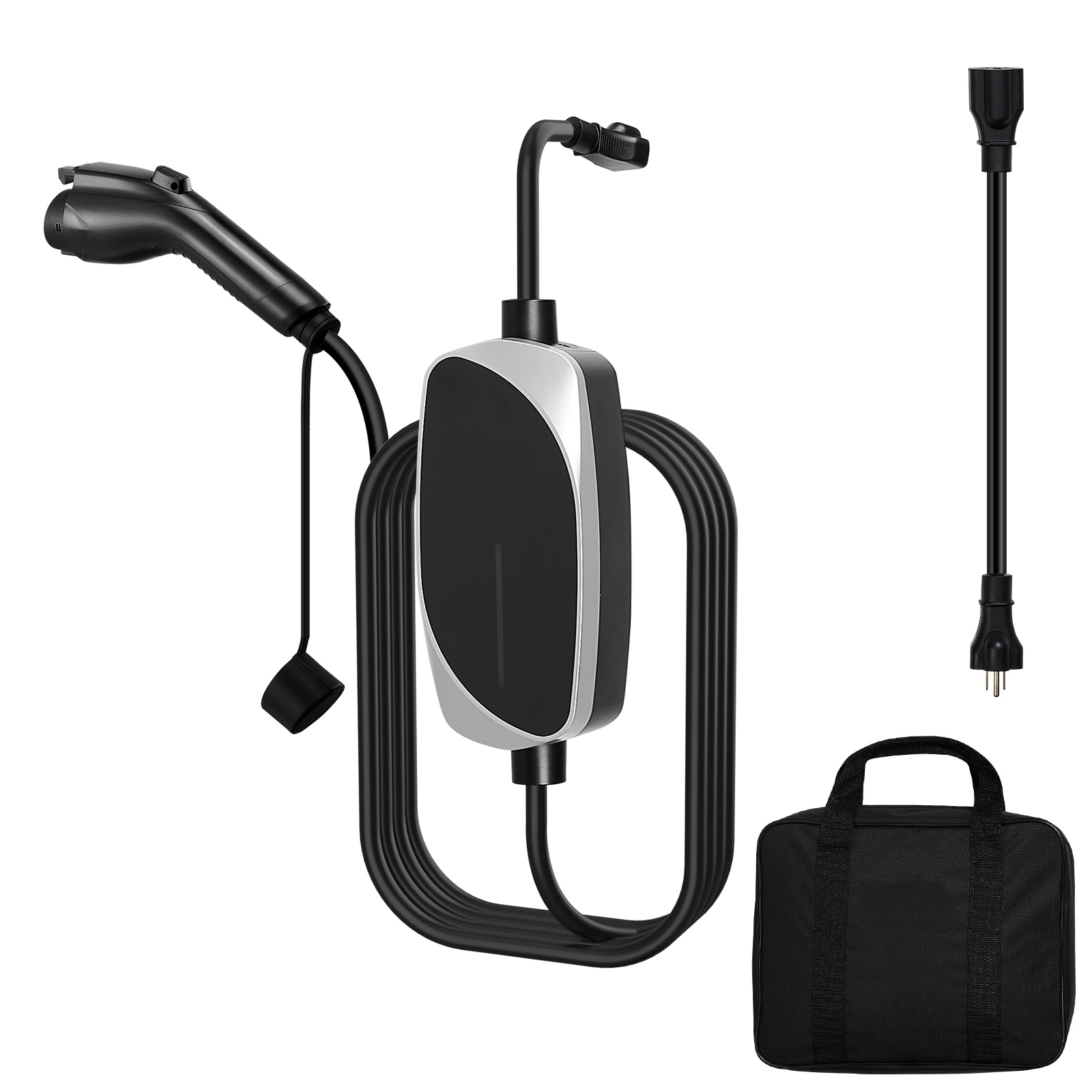 HONGGE Portable EV Charger, 16 Amp, Electric Vehicle NEMA 6-20P Plug 5-15 Adapter