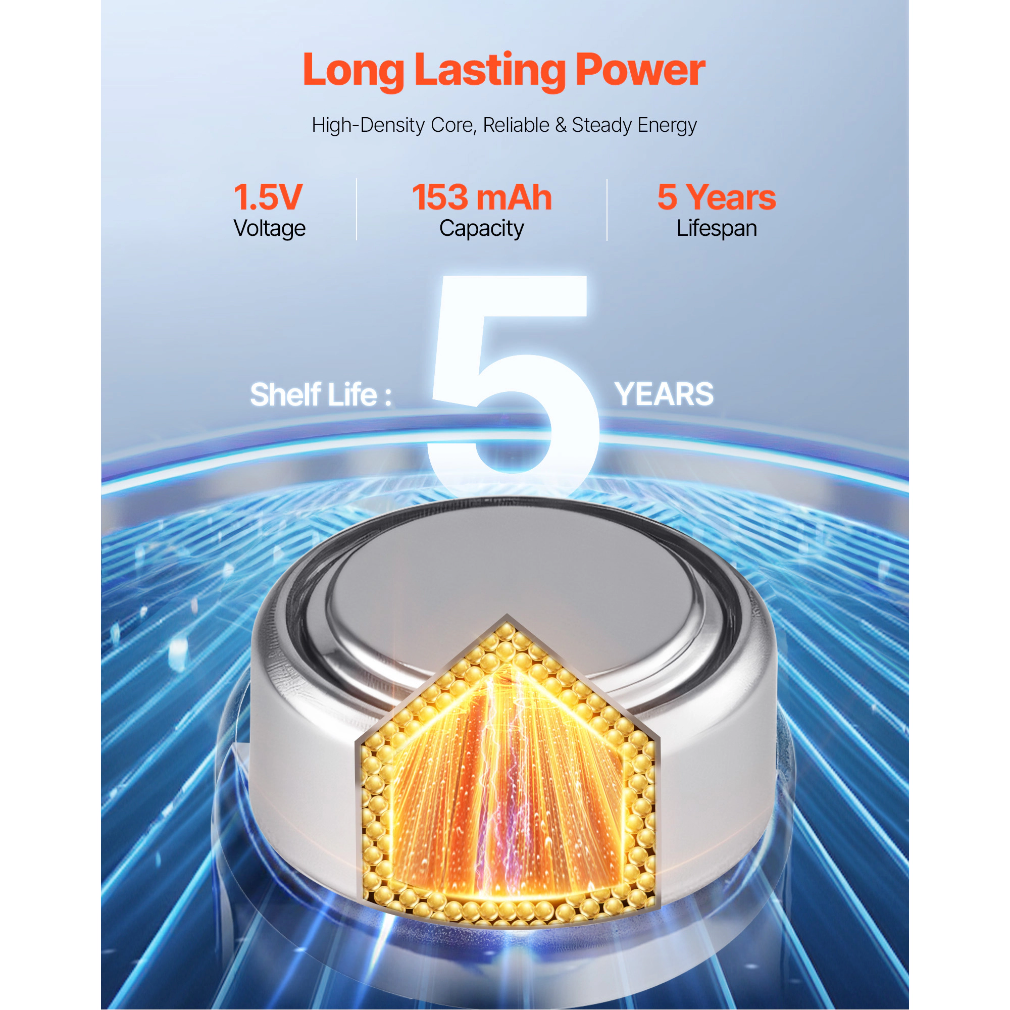 HONGGE Coin Cell Batteries for Devices and Other Non-Mercury Battery Count
