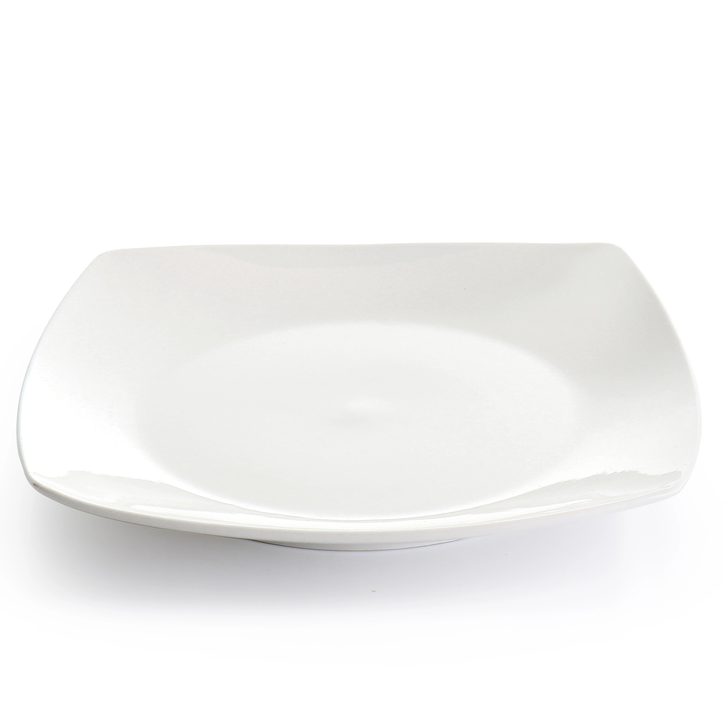 Gibson Elite Soho Lounge 16 Piece Square Fine Ceramic Dinnerware Set in White