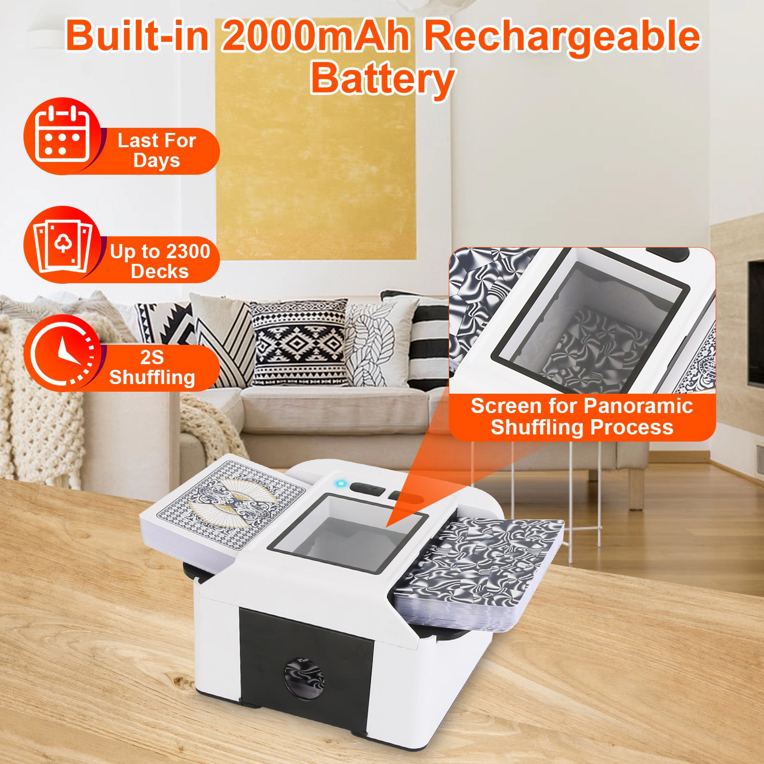 GBruno 2-Deck Rechargeable Automatic Card Shuffler