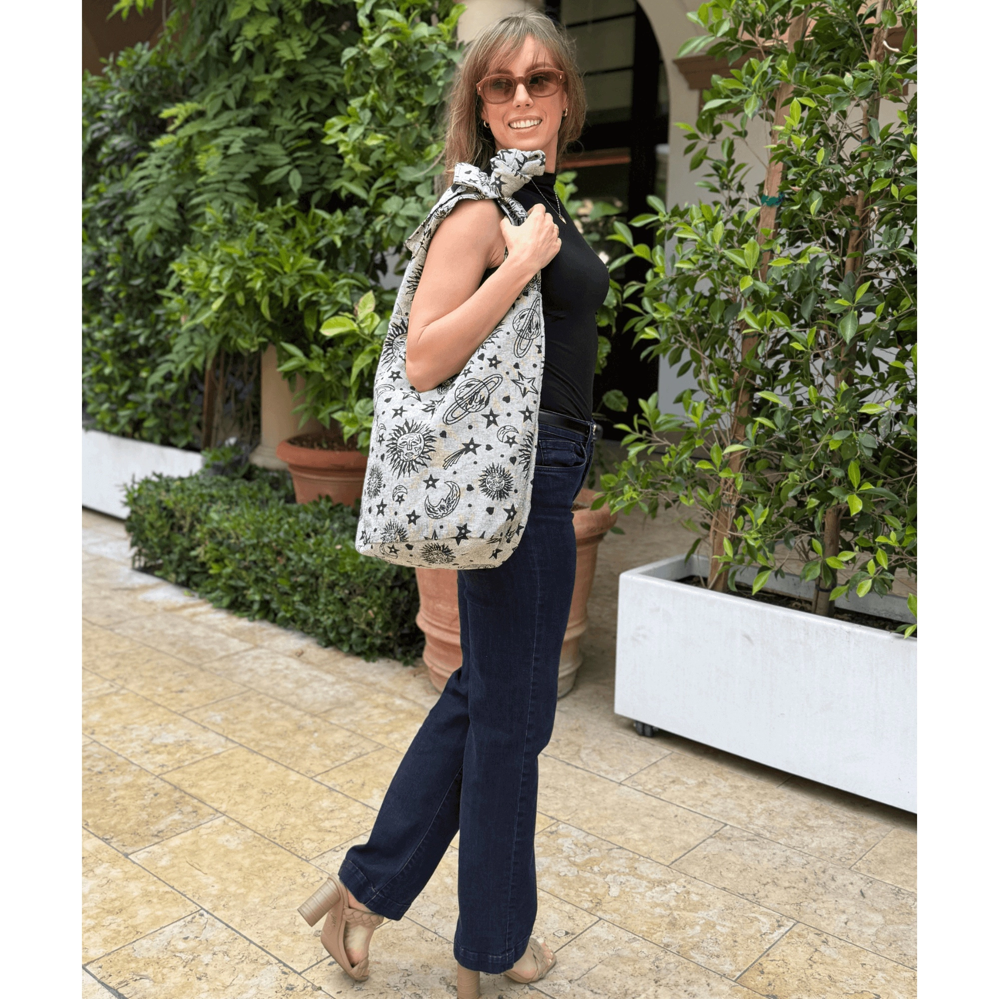 Kathmandu Collection Womens Celestial Print Hobo Bag
