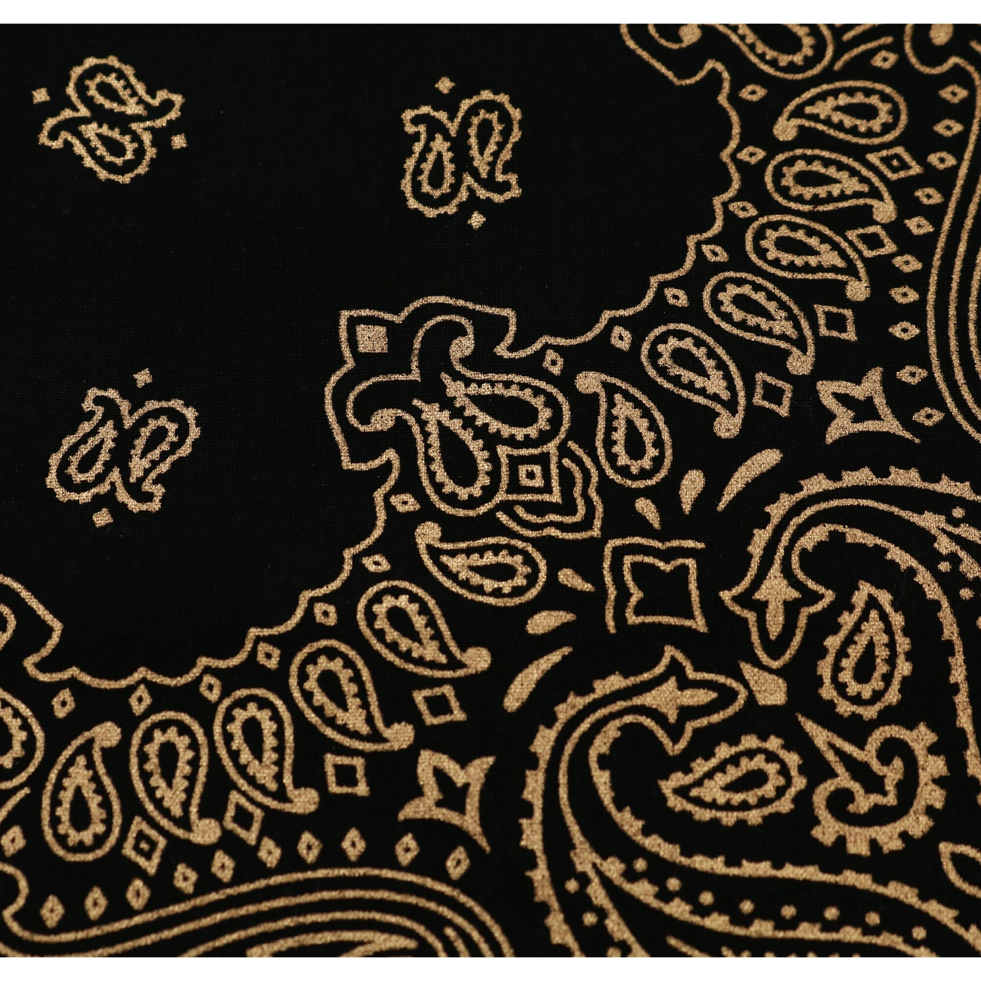CTM Metallic Gold Paisley Print Bandana