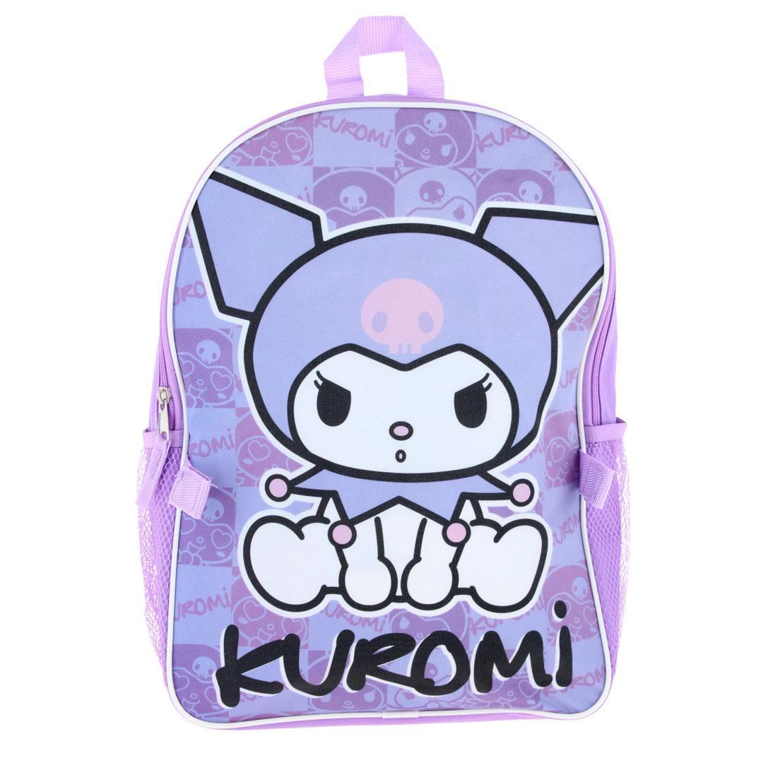 U.P.D., INC Girls Kuromi 16 Inch Backpack and Lunchbox Set