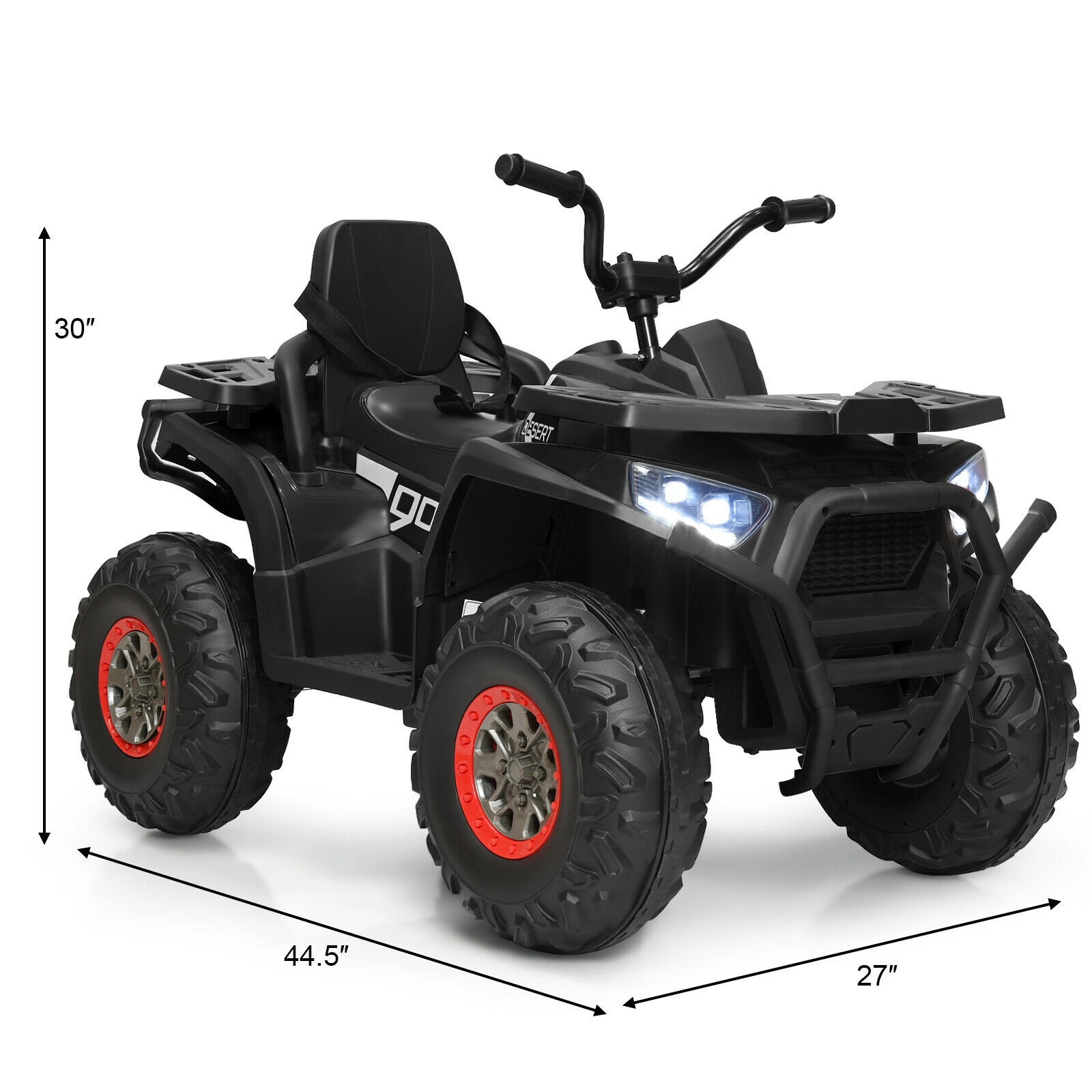 Glintex 12V Kids Ride-On Quad with Spring Suspension and 110-Lb Load