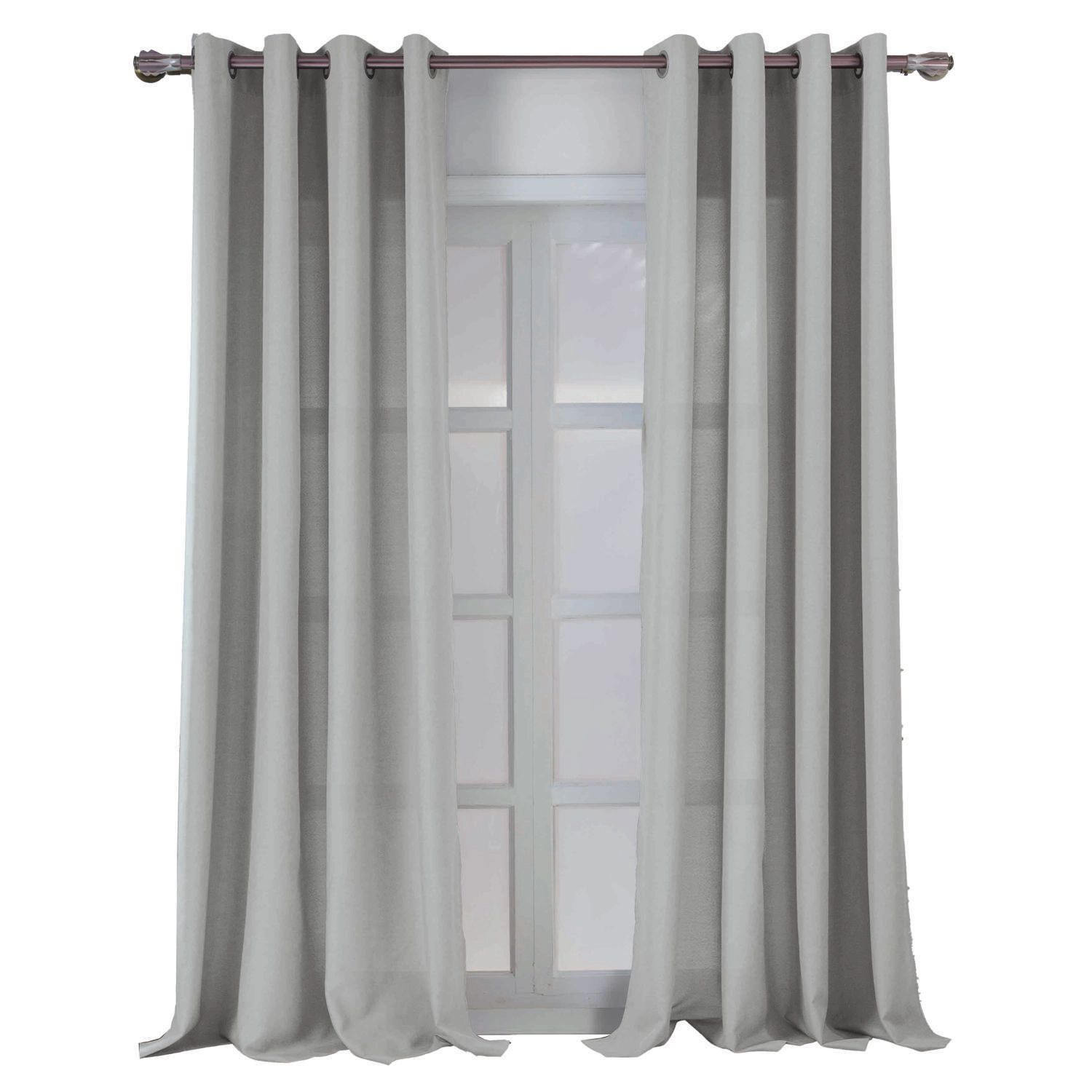 RT Designers Collection Cole Textured Grommet Room Darkening Curtain Panel 54" x 84" Silver