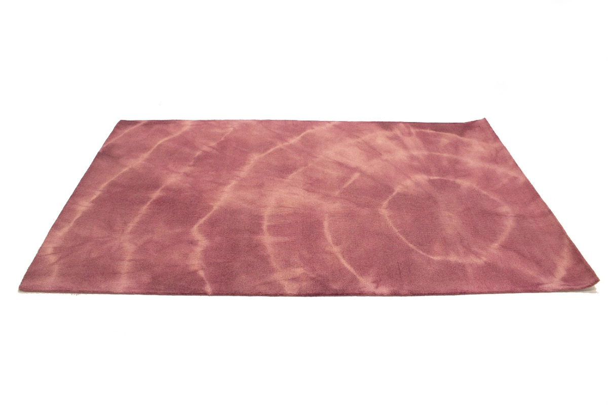 Magic Rugs 5'0 X 8'0 Hand-Tufted Deep Blush Tie-Dye Modern Wool Rug