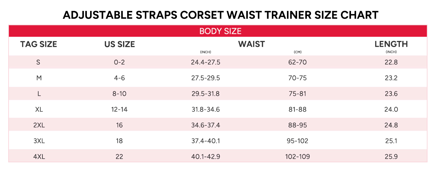 Nebility Women Adjustable Strap Tummy Control Shapewear Waist Trainer Corset