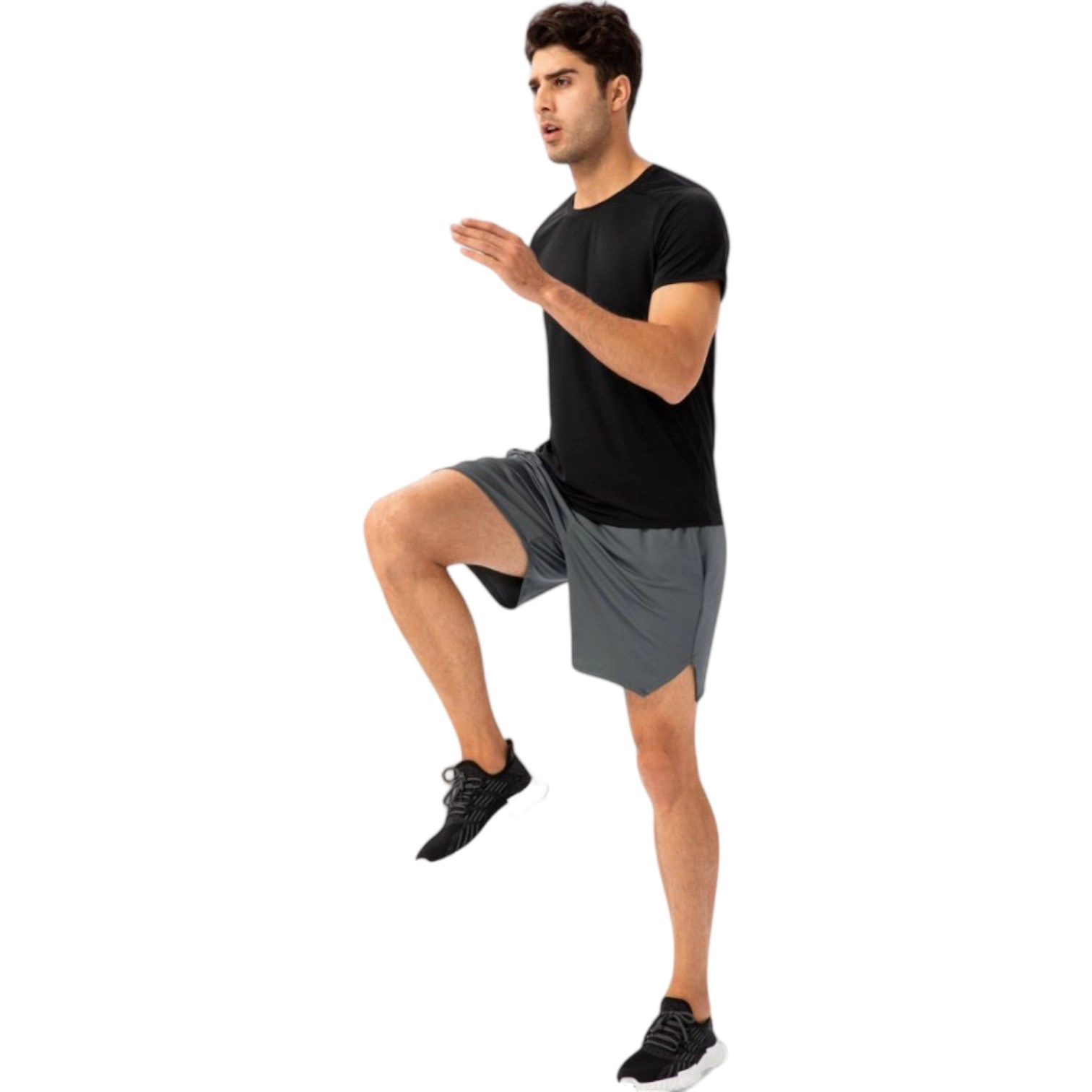 Anna-Kaci Men's Lightweight Crew Neck Short Sleeve Active T-Shirt with Breathable Stretch Fabric for Sports and Training