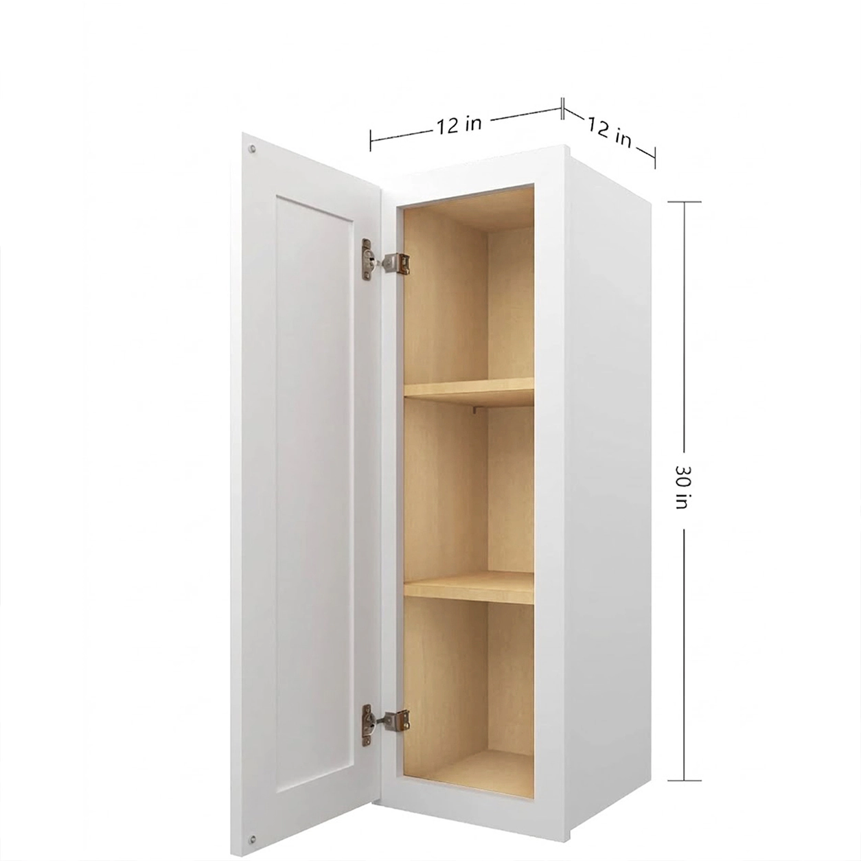 Tinyhomie 18 in W x 12 in D x 30 in H Painted Plywood Wall Cabinet with HDF Door and Solid Back