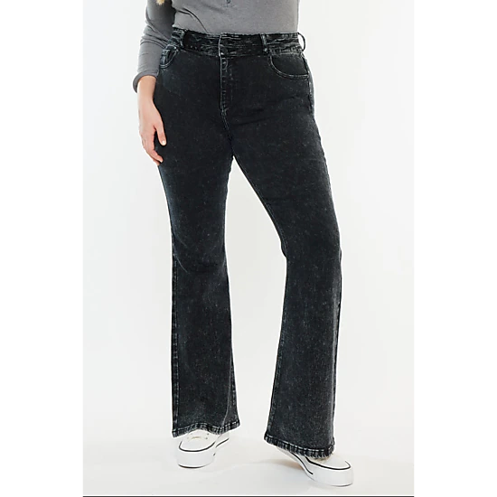 KanCan Women's Plus Size Ultra High Rise Flare Jeans Amirah