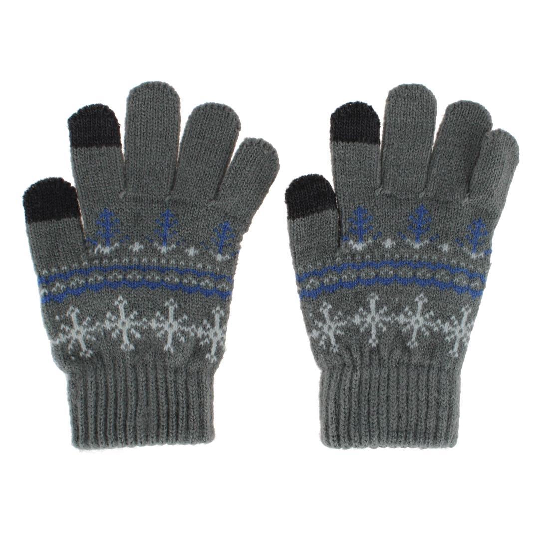 Grand Sierra Girl's One Size Snowflake Pattern Touchscreen Gloves