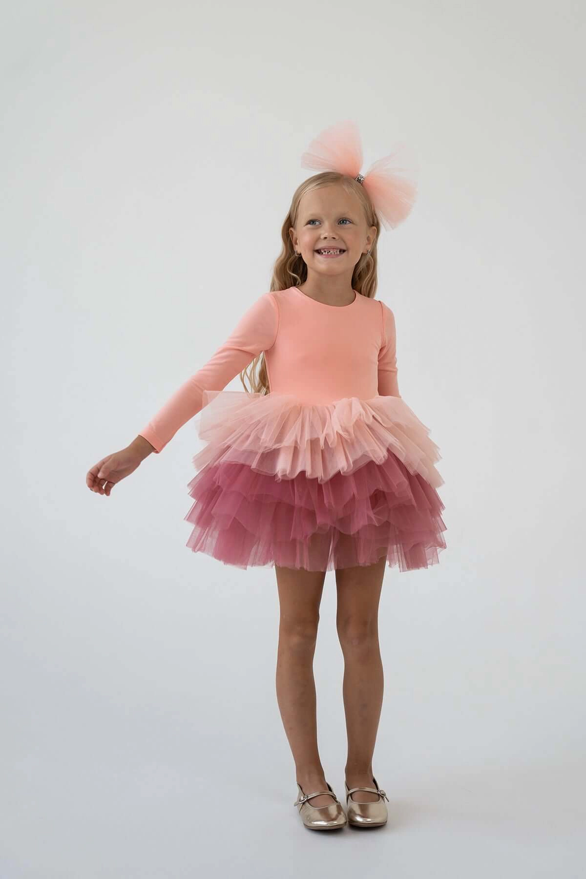 Mini Celebrities Girls Salmon Dusty Tutu Dress