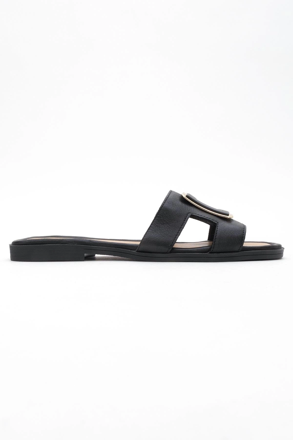 Forever & Always Womens MILLIE Leather Buckle Slide