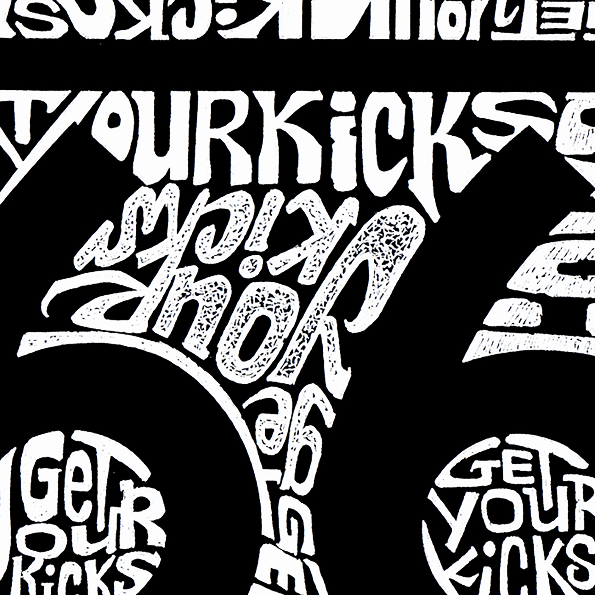 LA Pop Art Men's Get Your Kicks On Route 66 Word T-Shirt