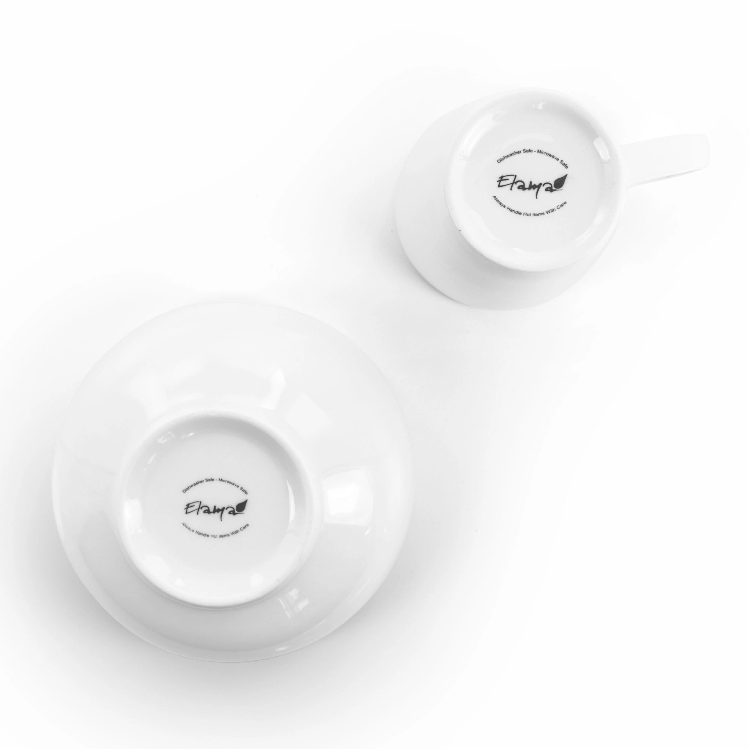 Elama Carey 18 Piece Round Porcelain Dinnerware Set in White