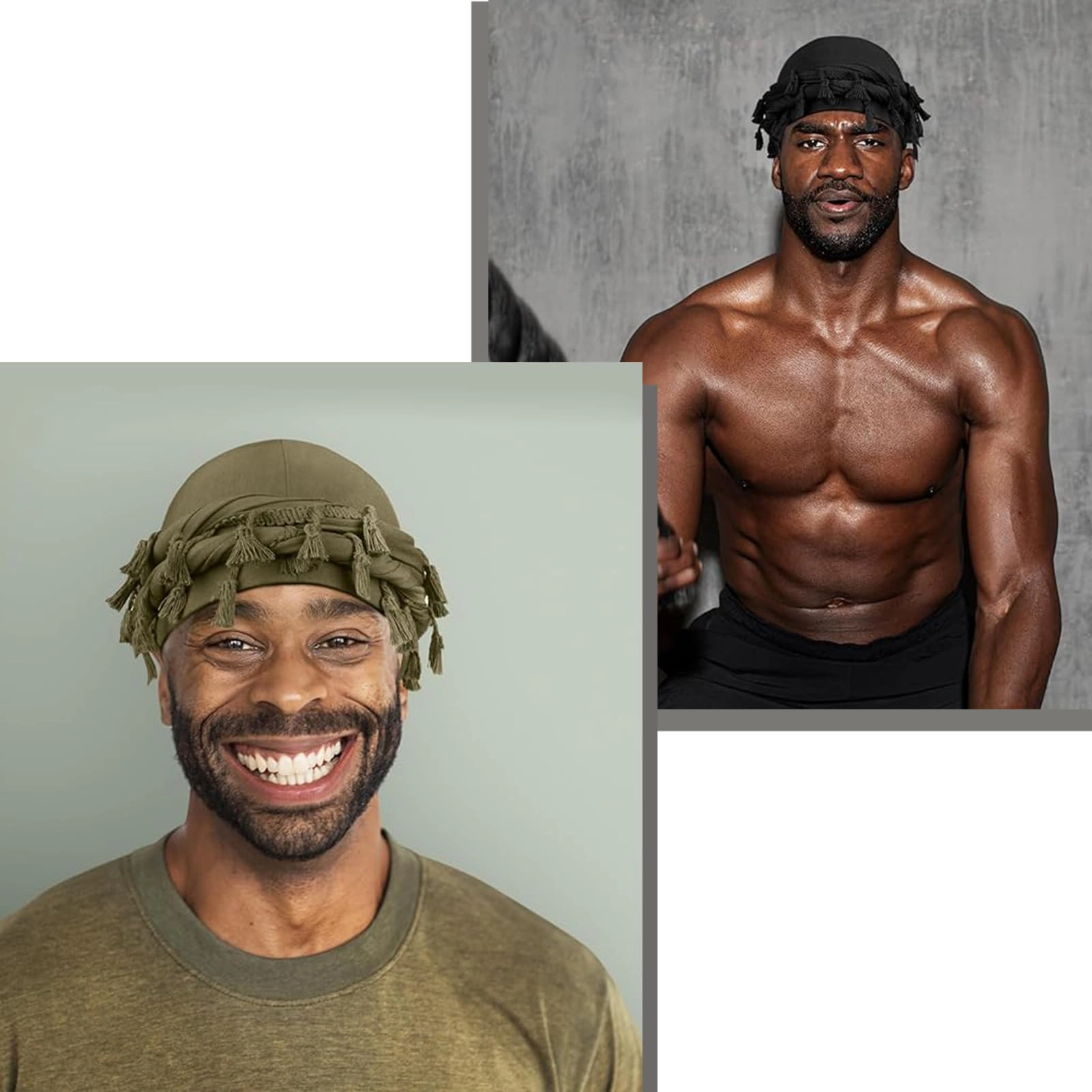 PIGFDK 4 Pieces Satin Lined Turban Silky Head Wraps For Men  Mens Scarf Hair