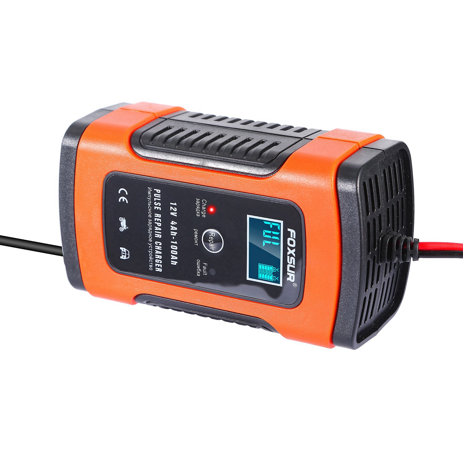 GBruno 12V 5A LCD Car Battery Charger