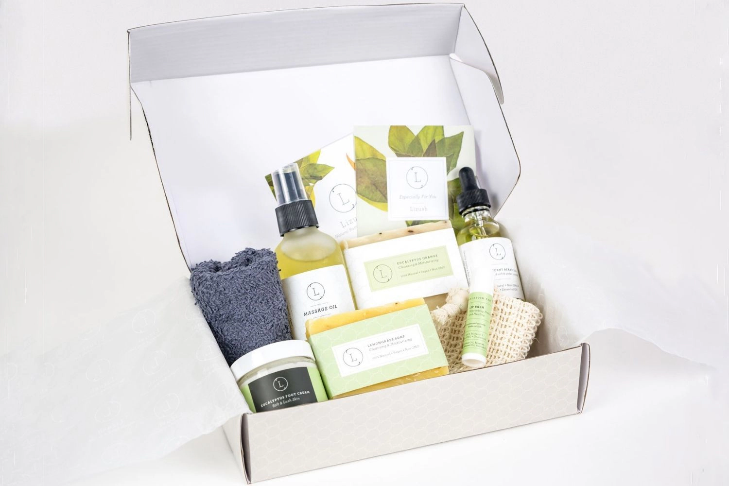 Lizush Men's Grooming Kit - Eucalyptus & Lemongrass Natural Skincare Gift Set