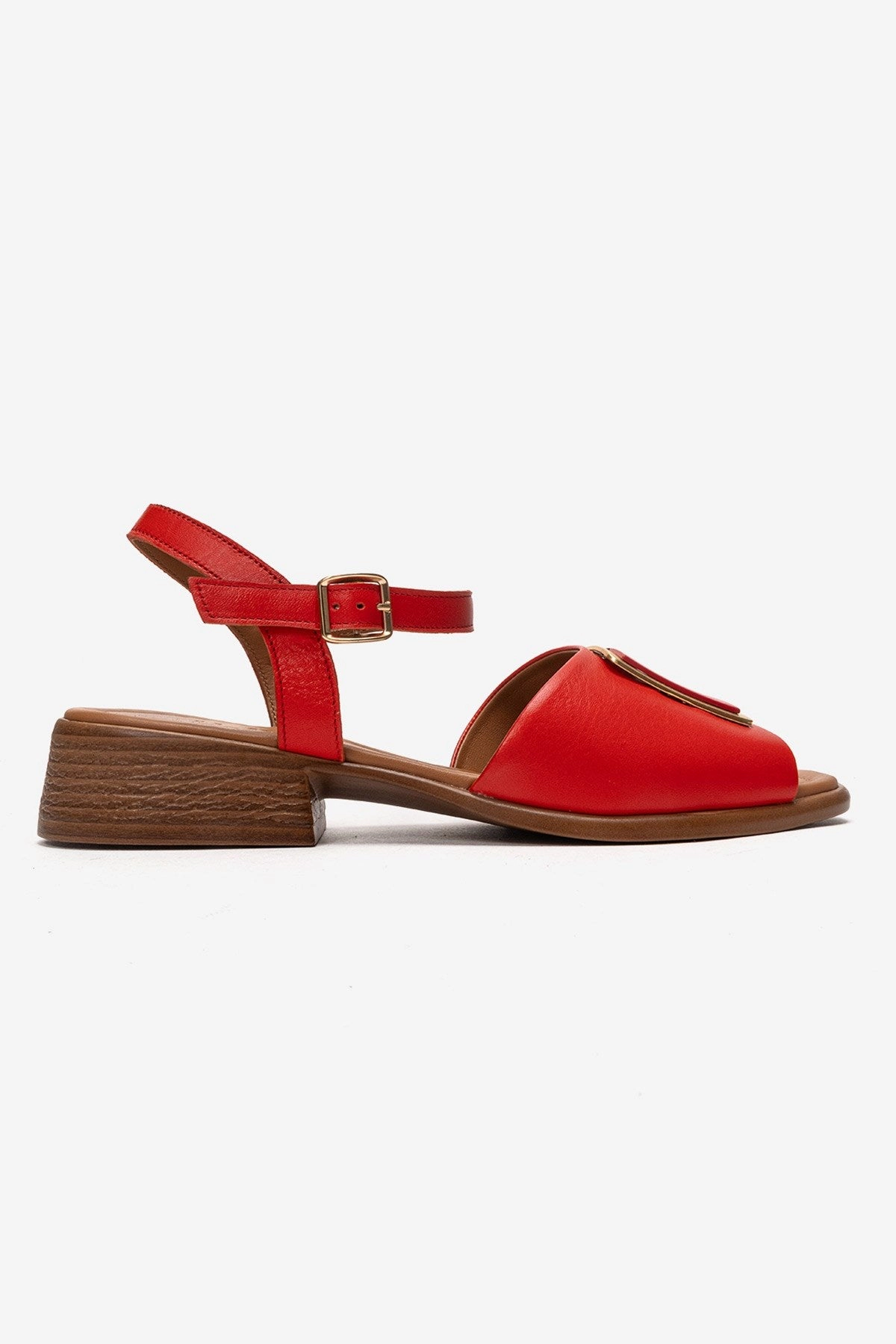Forever & Always Womens Svelte Leather Buckle Sandal
