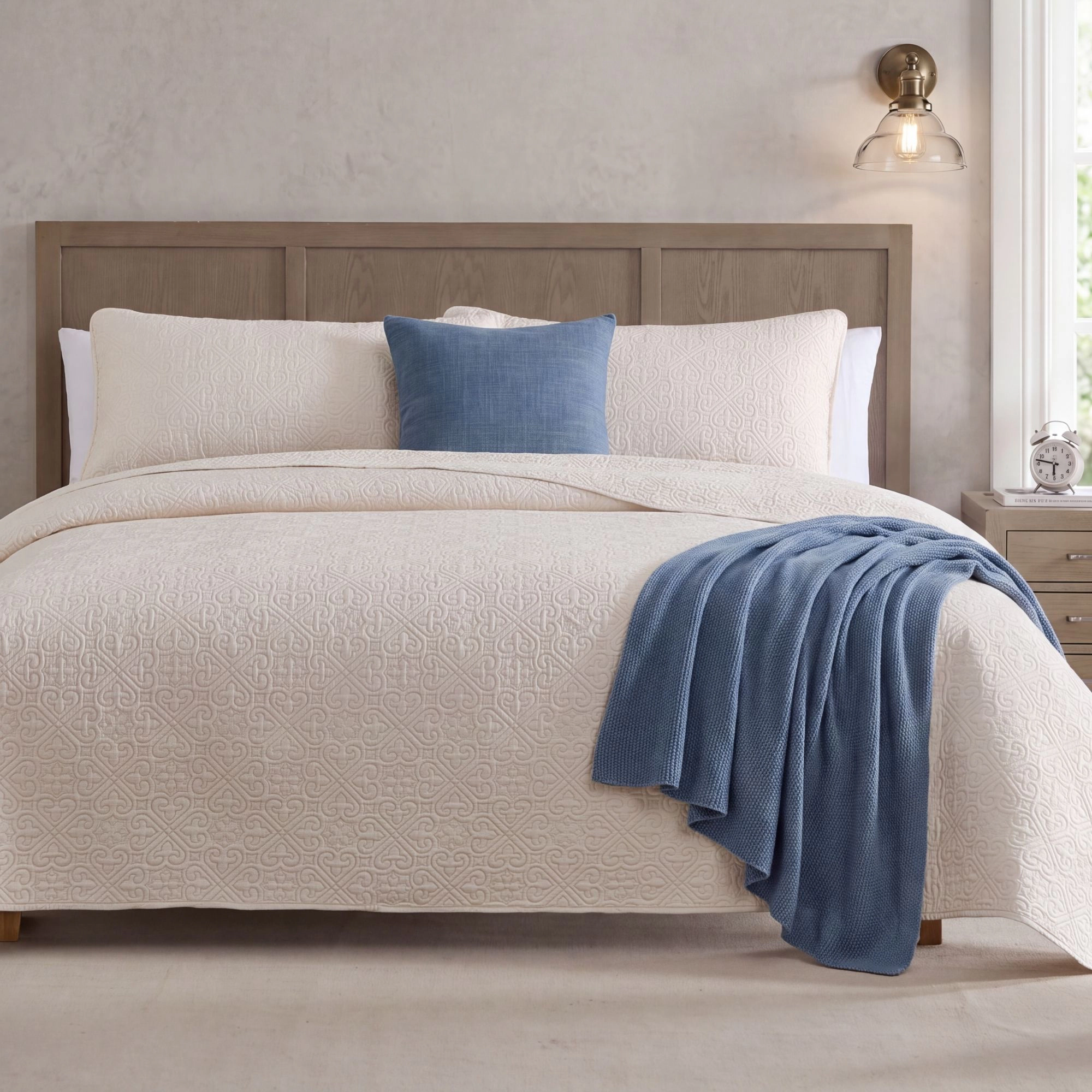 HLC.ME Lorenzo - 3 Piece Quilt Set, Lightweight Bedspread Coverlet Set