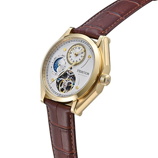 Heritor Automatic Antoni Leather-Band Watch