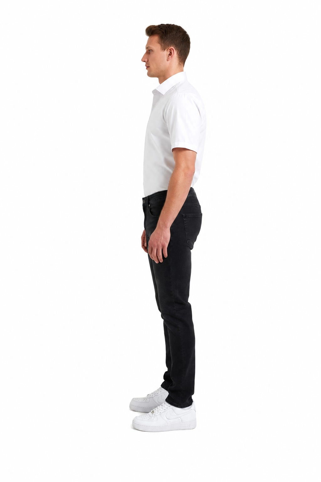 Elie Balleh Slim Fit Mens Tone-On-Tone Short Sleeve Shirt