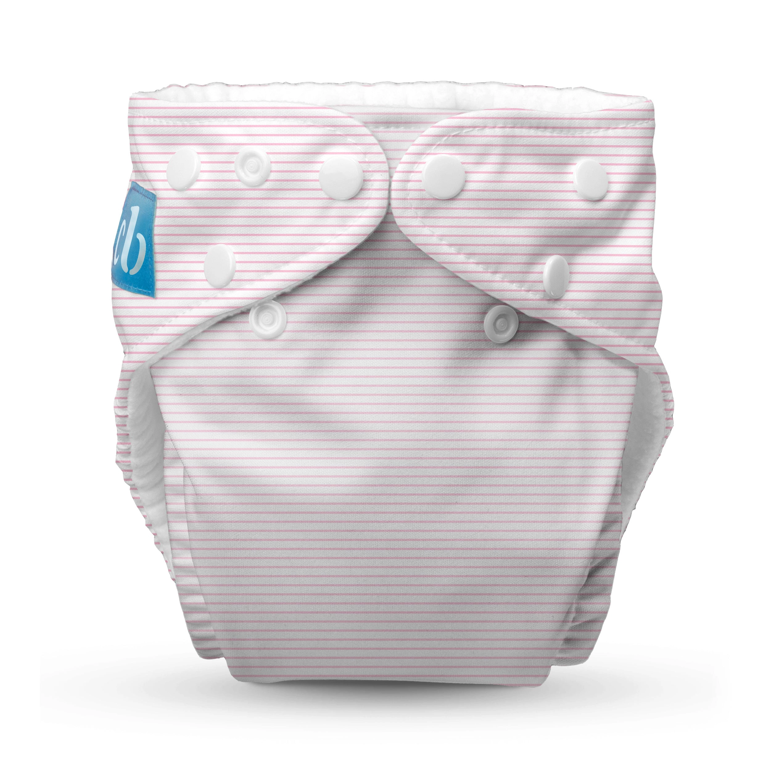 Charlie Banana One-Size Reusable Cloth Diaper with Fleece Lining - Pencil Stripes Pink (Pack of 1)
